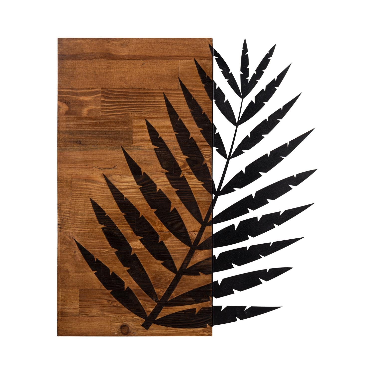 Verleihen Sie Ihrem Raum mit der Leaf3 Metal Decor Wanddeko in Schwarznuss von Wallity einen Hauch von Eleganz und Kreativität!