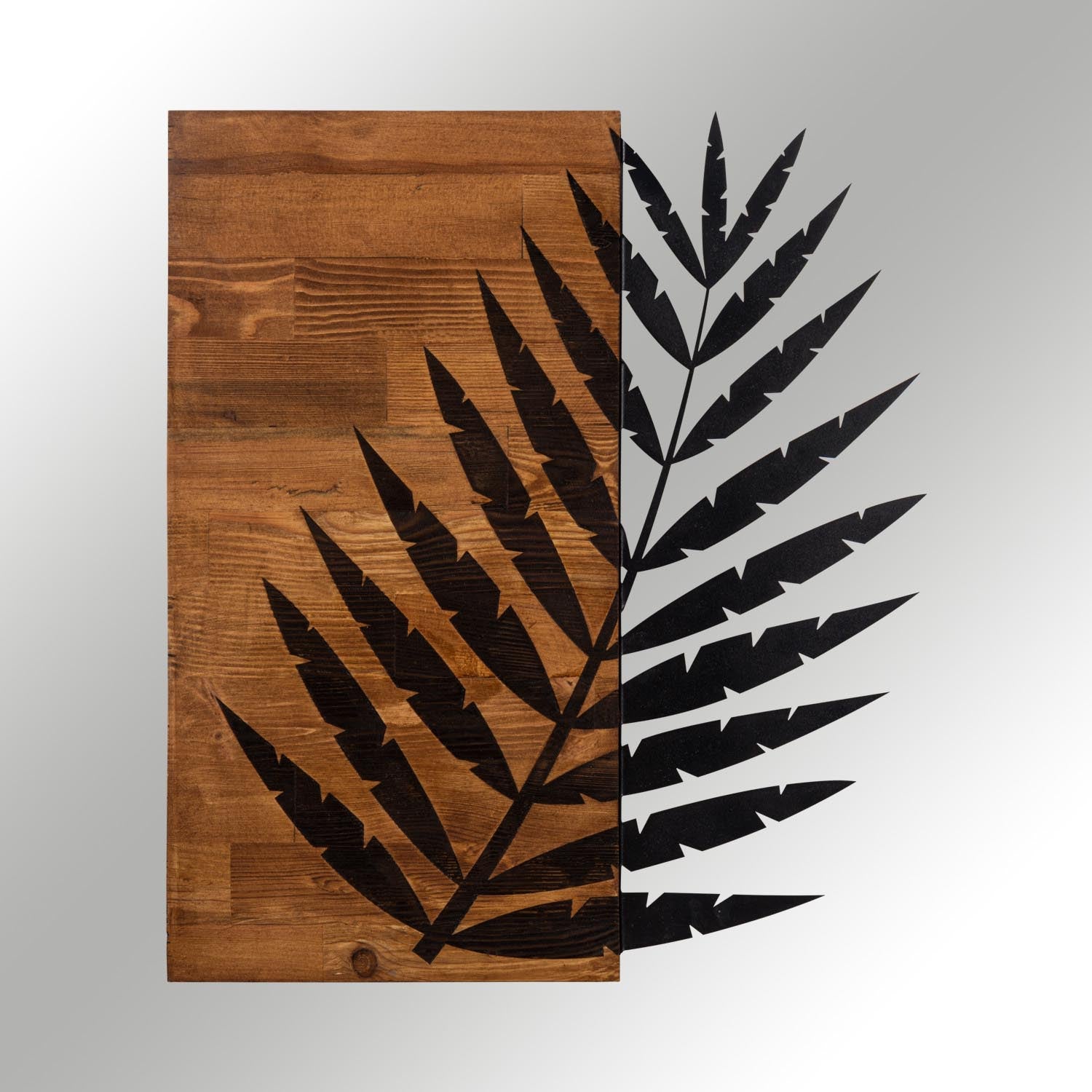 Entdecken Sie die Leaf3 Metal Decor Wanddeko in Schwarznuss von Wallity – ein stilvolles Kunstwerk, das Ihre Wände zum Leben erweckt!