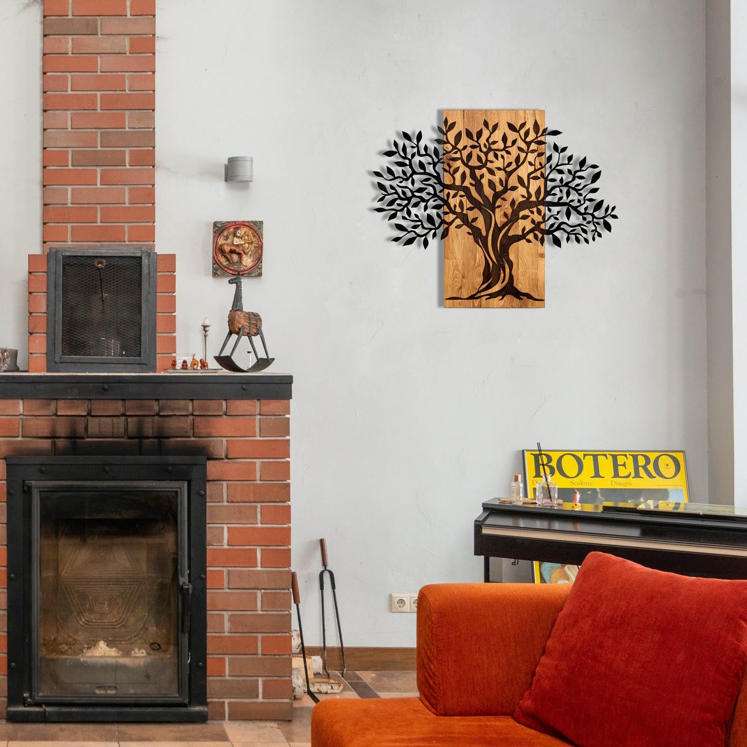 Gestalten Sie Ihr Zuhause mit der Sogut Wanddeko in stilvollem Schwarznuss von Wallity und setzen Sie elegante Akzente in jedem Raum.