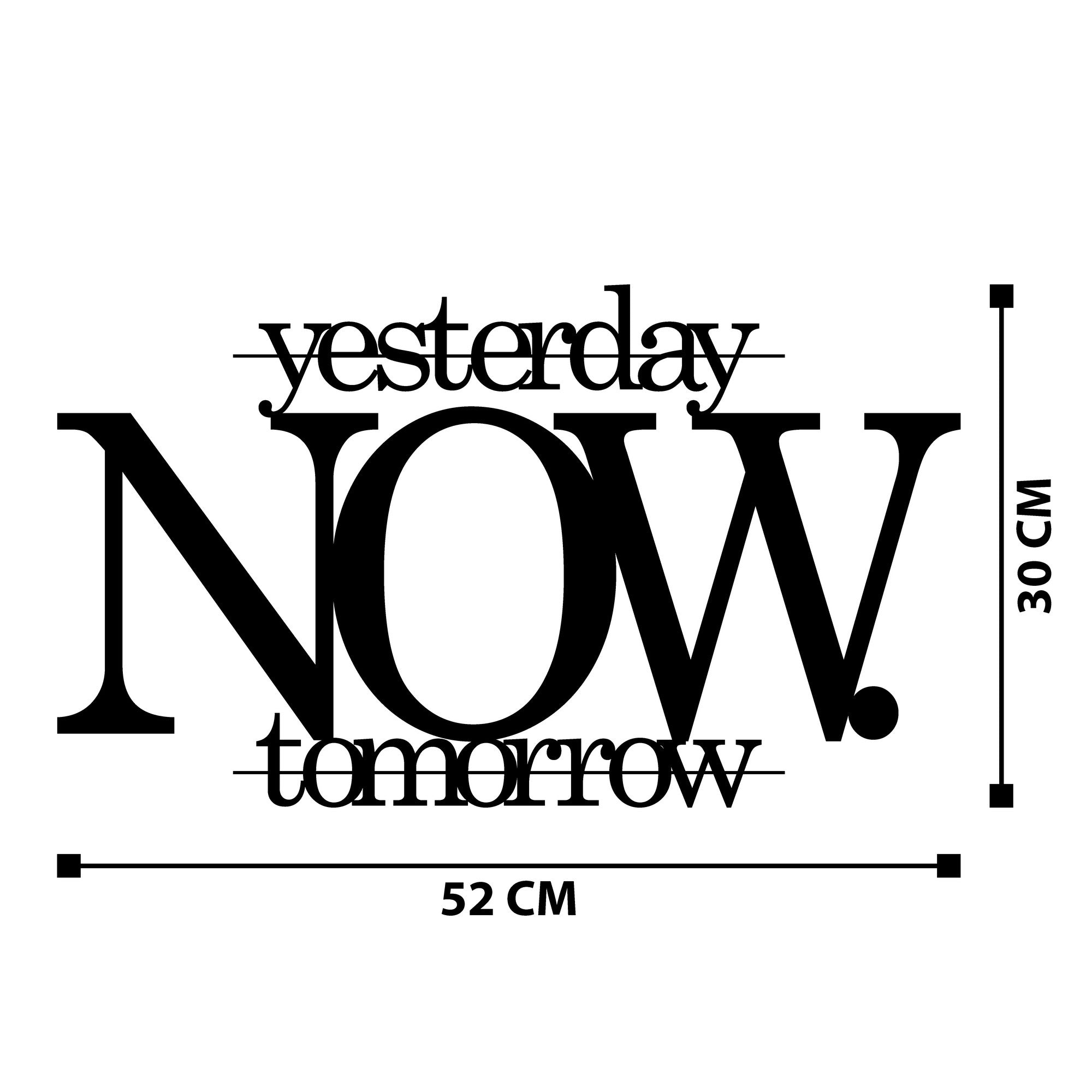 Entdecken Sie die stilvolle Wanddeko "Now" von Wallity in elegantem Schwarz. Perfekt für kreative Akzente in jedem Raum!