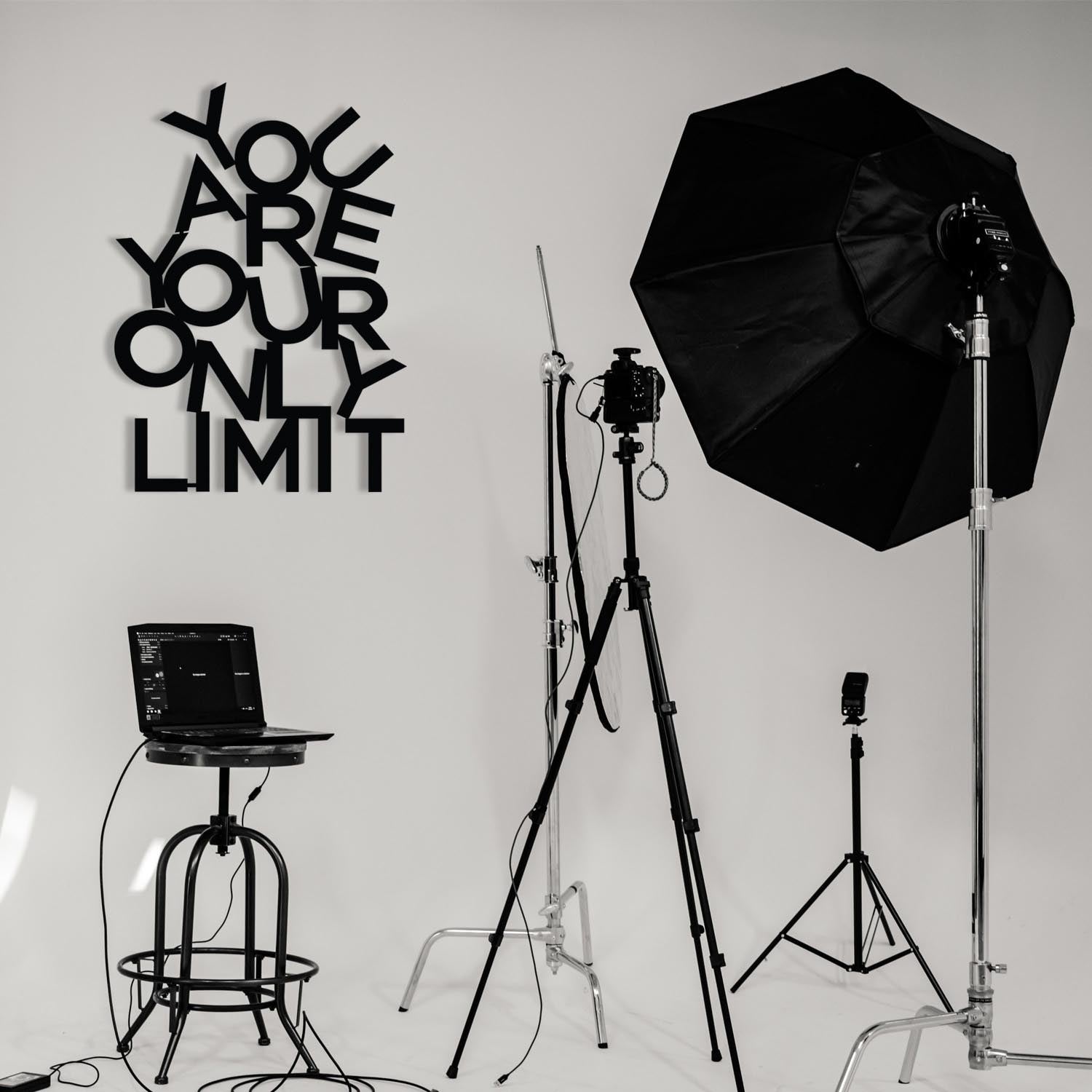 Verleihen Sie Ihrem Raum mit der Limit Wanddeko von Wallity in Schwarz einen modernen Akzent. Dieses kunstvolle Metallstück begeistert und inspiriert.