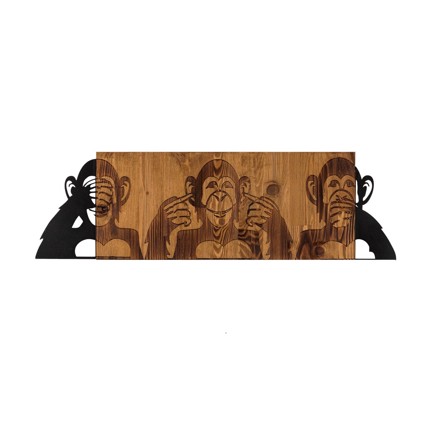 I didn't see I didn't hear I don't know in Schwarznuss präsentiert im Onlineshop von KAQTU Design AG. Wanddeko ist von Wallity