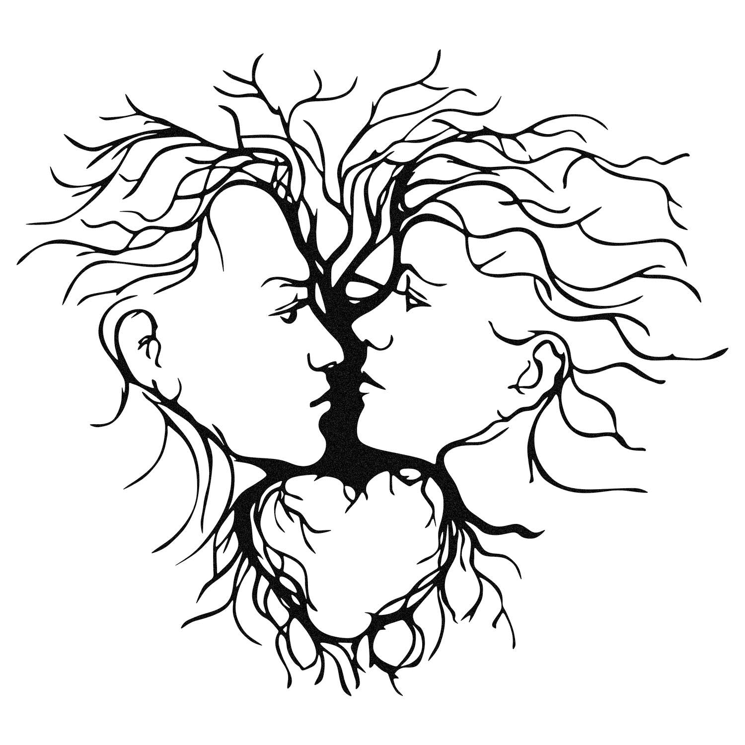 Entrika in Schwarz präsentiert im Onlineshop von KAQTU Design AG. Wanddeko ist von Wallity