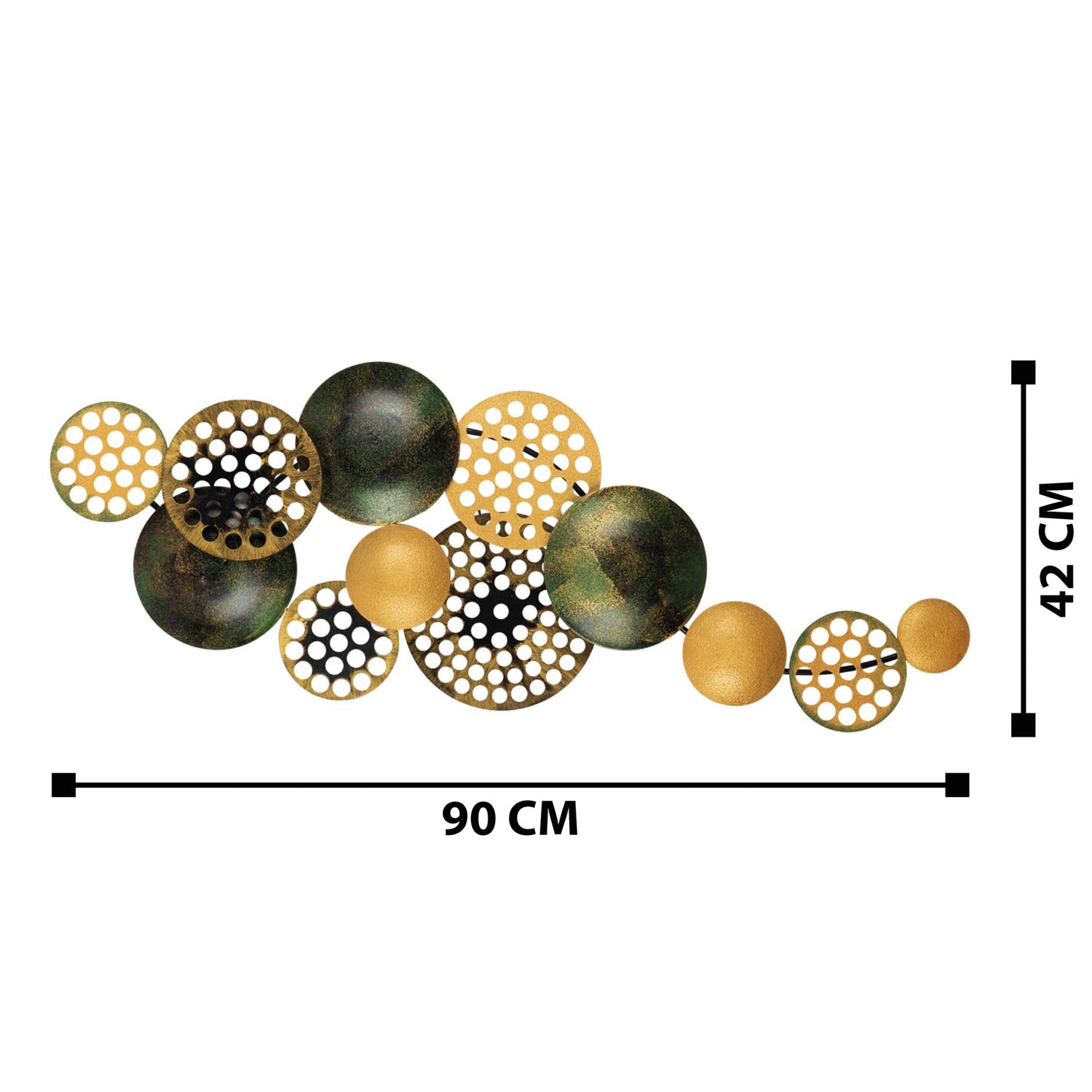 Gestalten Sie Ihre Wände neu mit der mehrfarbigen Bronte Wanddeko von Wallity. Elegantes Design und langlebige Materialien für ein stilvolles Zuhause.