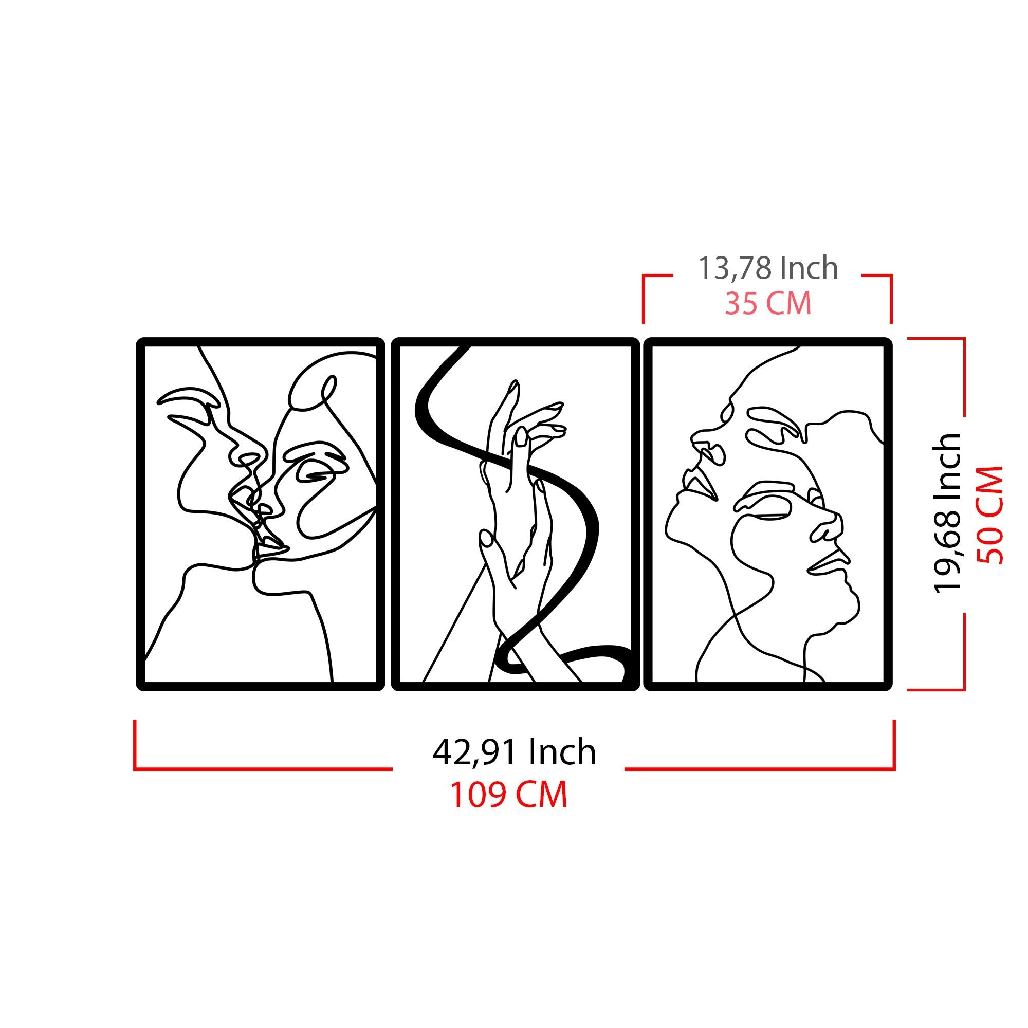 Entdecken Sie die zeitlose Eleganz von "The Unity Of Love" Wanddeko in Schwarz von Wallity. Ein stilvolles Metallaccessoire, das jeden Raum veredelt.