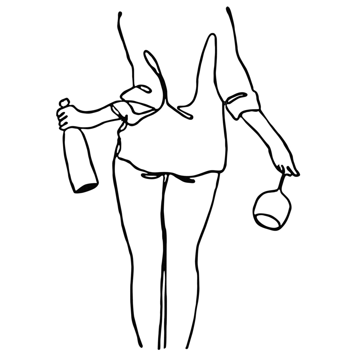 Wine Night in Schwarz präsentiert im Onlineshop von KAQTU Design AG. Wanddeko ist von Wallity