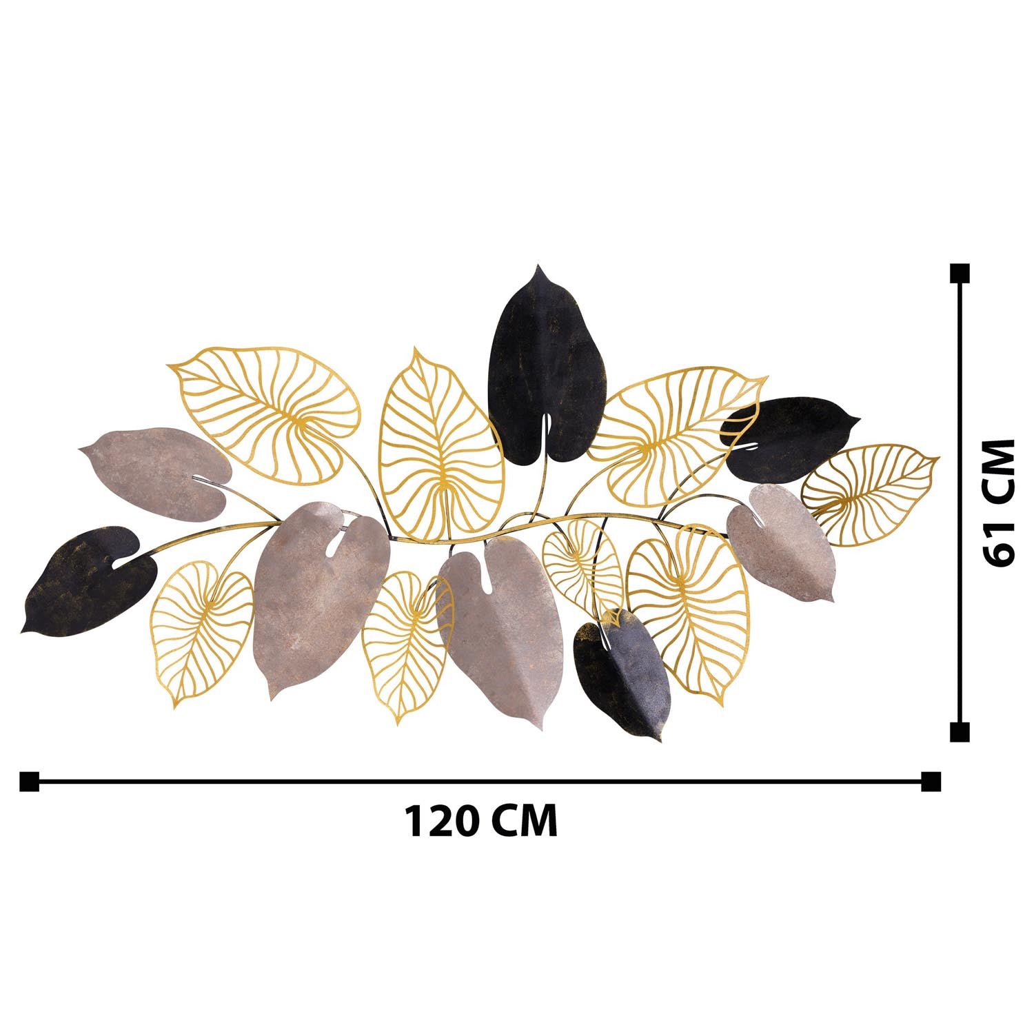 Entdecken Sie die Furize Wanddeko von Wallity – ein handgefertigtes, mehrfarbiges Metallkunstwerk, das jedem Raum Eleganz verleiht.