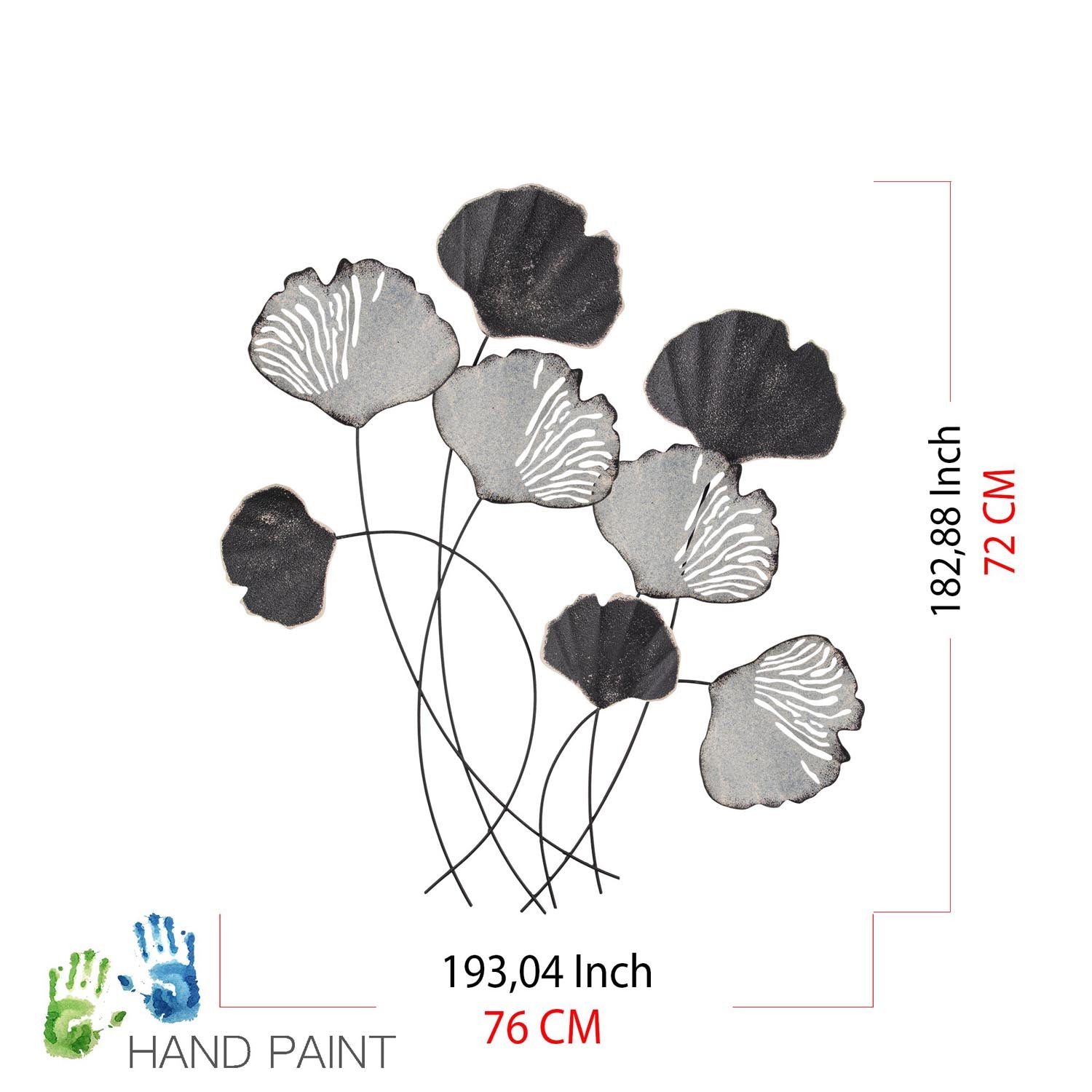 Gestalten Sie Ihre Wände neu mit der Vuzuh 2 Wanddeko von Wallity. Dieses elegante, mehrfarbige Metallstück vereint Stil und Langlebigkeit.