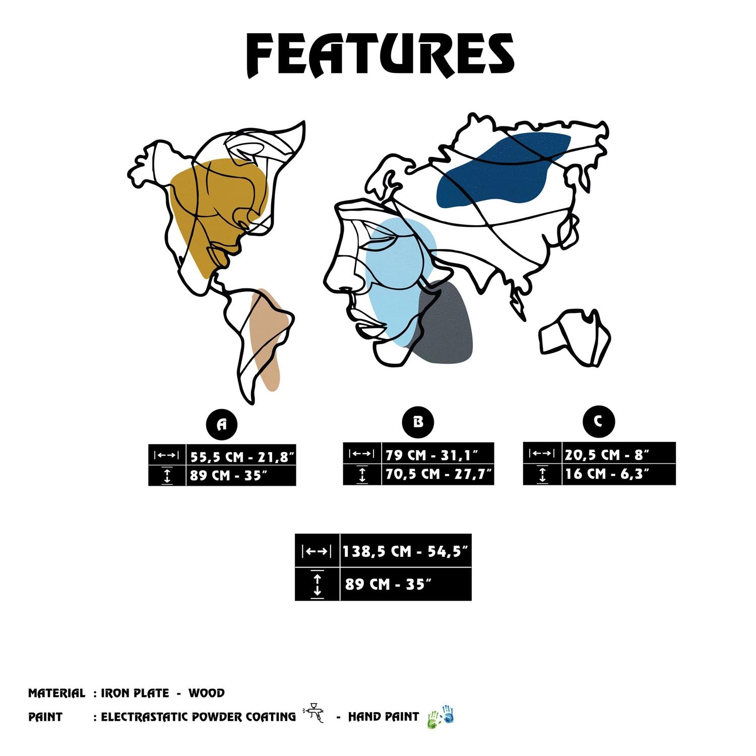 Verleihen Sie Ihrem Raum mit der Lie World M Wanddeko von Wallity einen Hauch von Eleganz. Dieses kunstvolle Metallstück beeindruckt durch sein filigranes Design und hochwertige Verarbeitung.