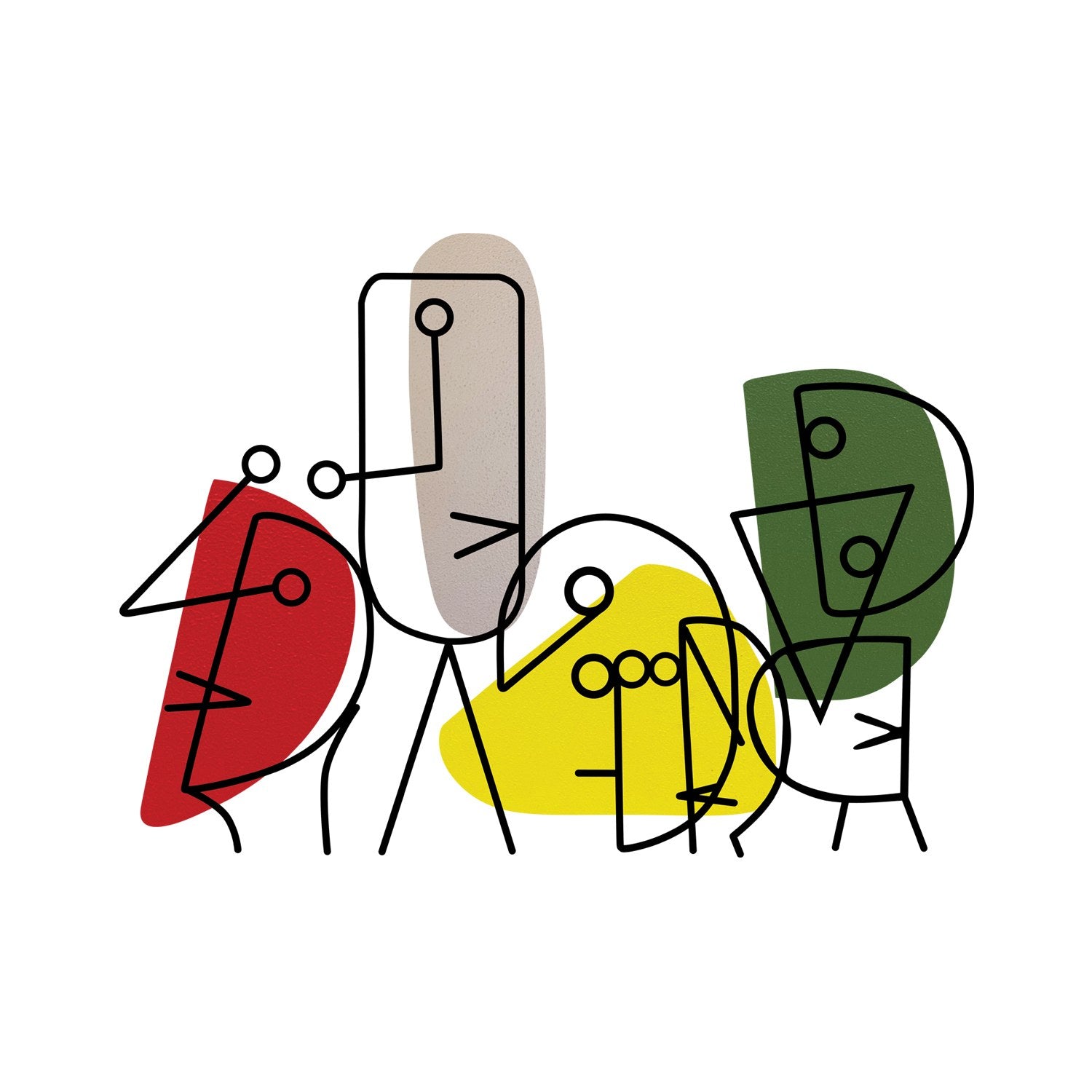 Kubizm 16 in Mehrfarbig präsentiert im Onlineshop von KAQTU Design AG. Wanddeko ist von Wallity