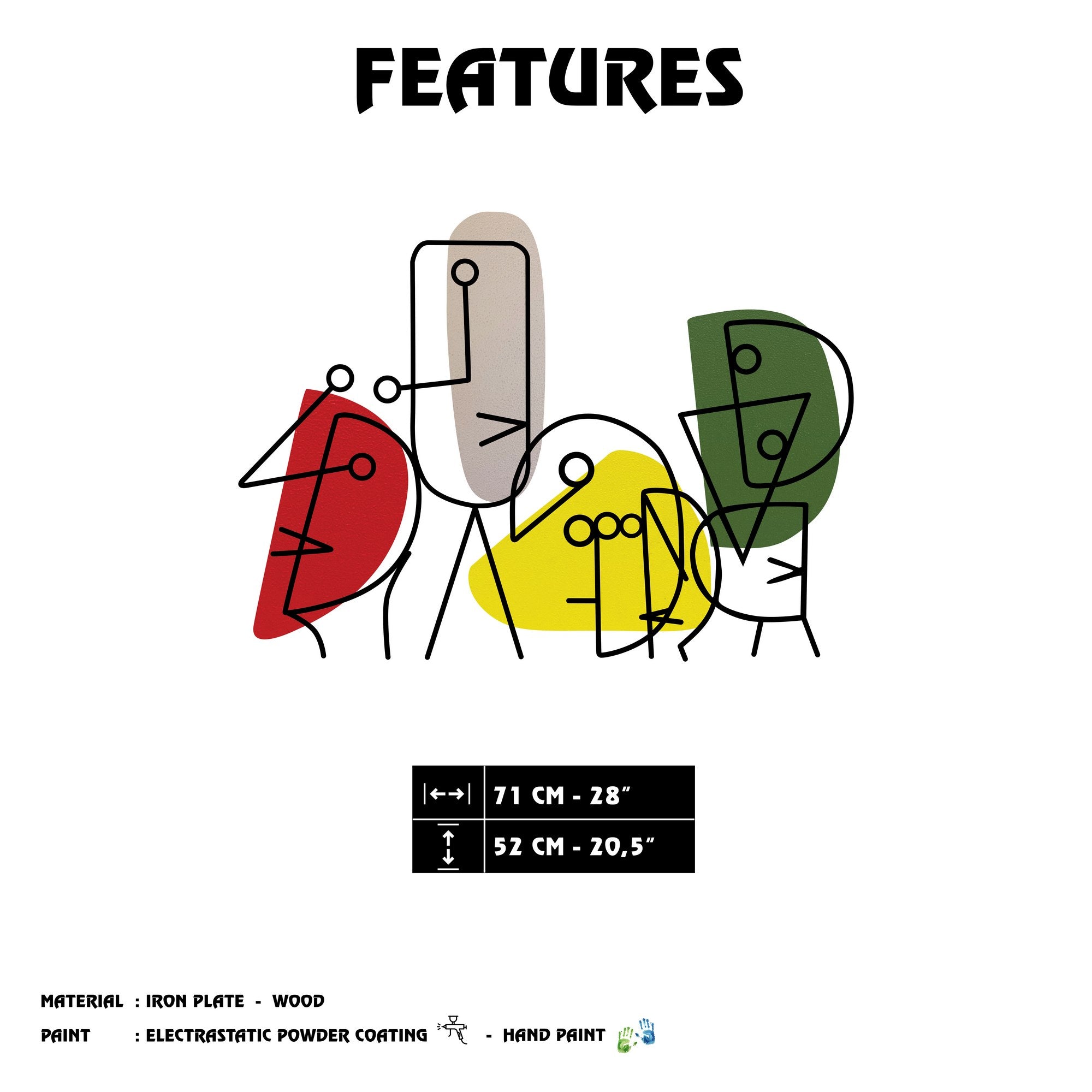 Verleihen Sie Ihrem Zuhause mit der Kubizm 16 Wanddeko von Wallity einen Hauch von Raffinesse. Dieses einzigartige Kunstwerk aus Metall und Holz ist der perfekte Blickfang für jeden Raum.