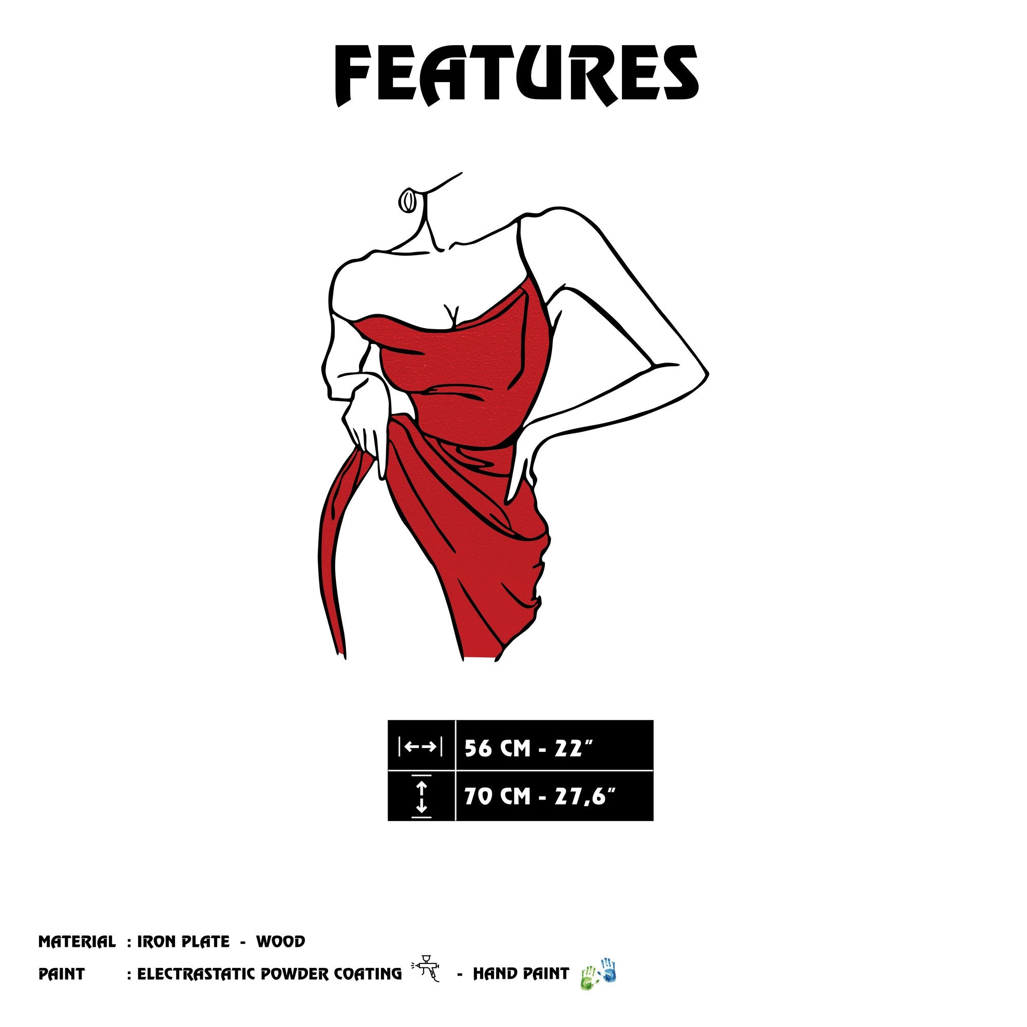 Verleihen Sie Ihrem Raum mit der mehrfarbigen Wanddeko "Natalie" von Wallity einen Hauch von Eleganz und Stil. Dieses kunstvolle Metall-Accessoire begeistert durch sein einzigartiges Design und hochwertige Verarbeitung.