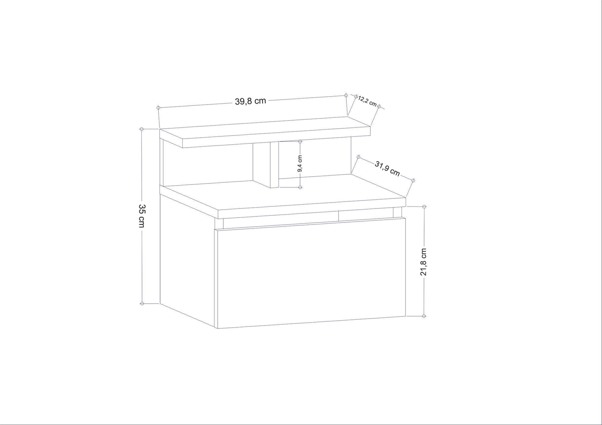 Entdecken Sie den stilvollen Nachttisch Alice in Weiß von Hanah Home. Perfekte Kombination aus skandinavischem Design und praktischer Eleganz für Ihr Schlafzimmer.