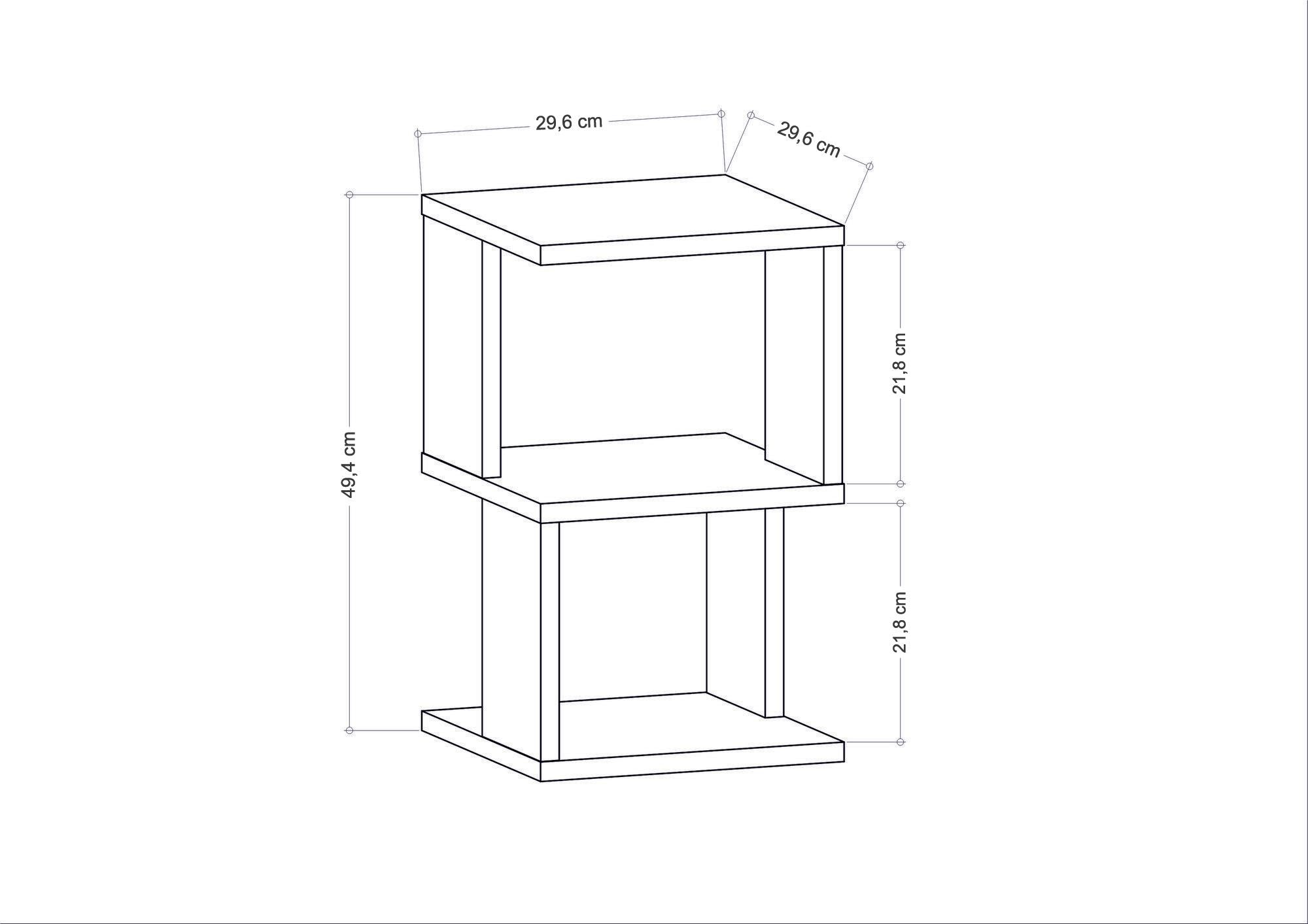 Gestalten Sie Ihr Schlafzimmer mit dem Carter Nachttisch in Weiß von Hanah Home – minimalistisches Design trifft auf praktische Eleganz für entspannende Nächte.
