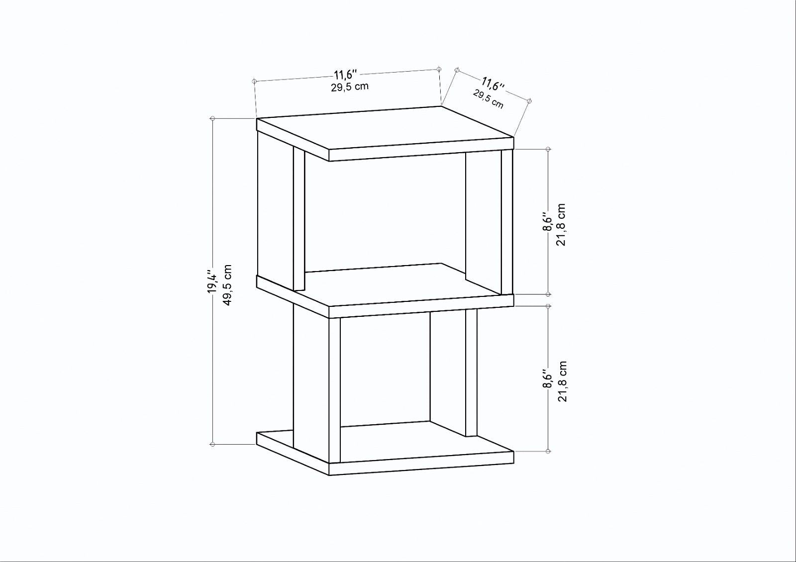Gestalten Sie Ihr Schlafzimmer mit dem Carter Nachttisch in Eiche Weiss von Hanah Home. Skandinavisches Design trifft auf praktische Eleganz und Stauraum.