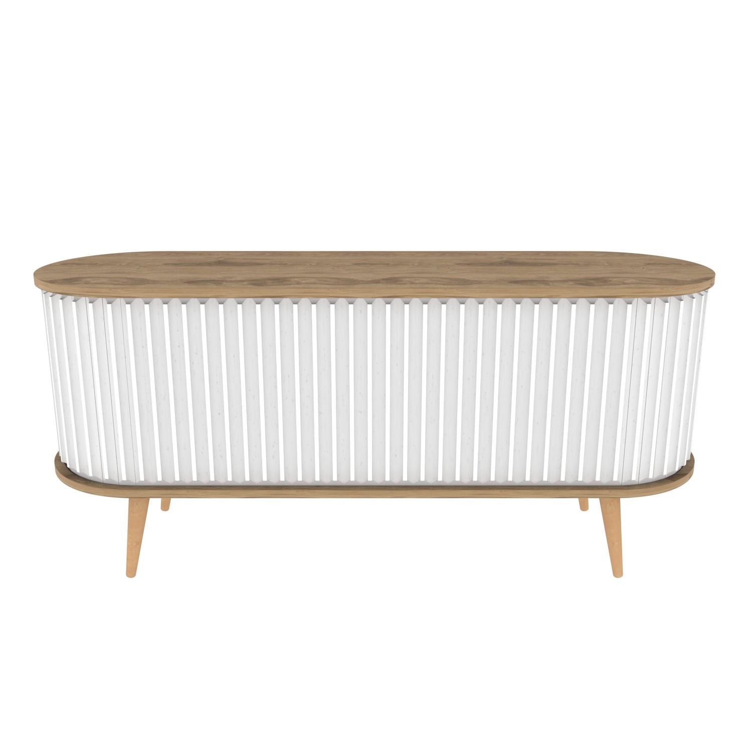 Entdecken Sie das elegante Stor Sideboard in Oud Eiche Weiss von Hanah Home – die perfekte Kombination aus modernem Design und praktischer Funktionalität.