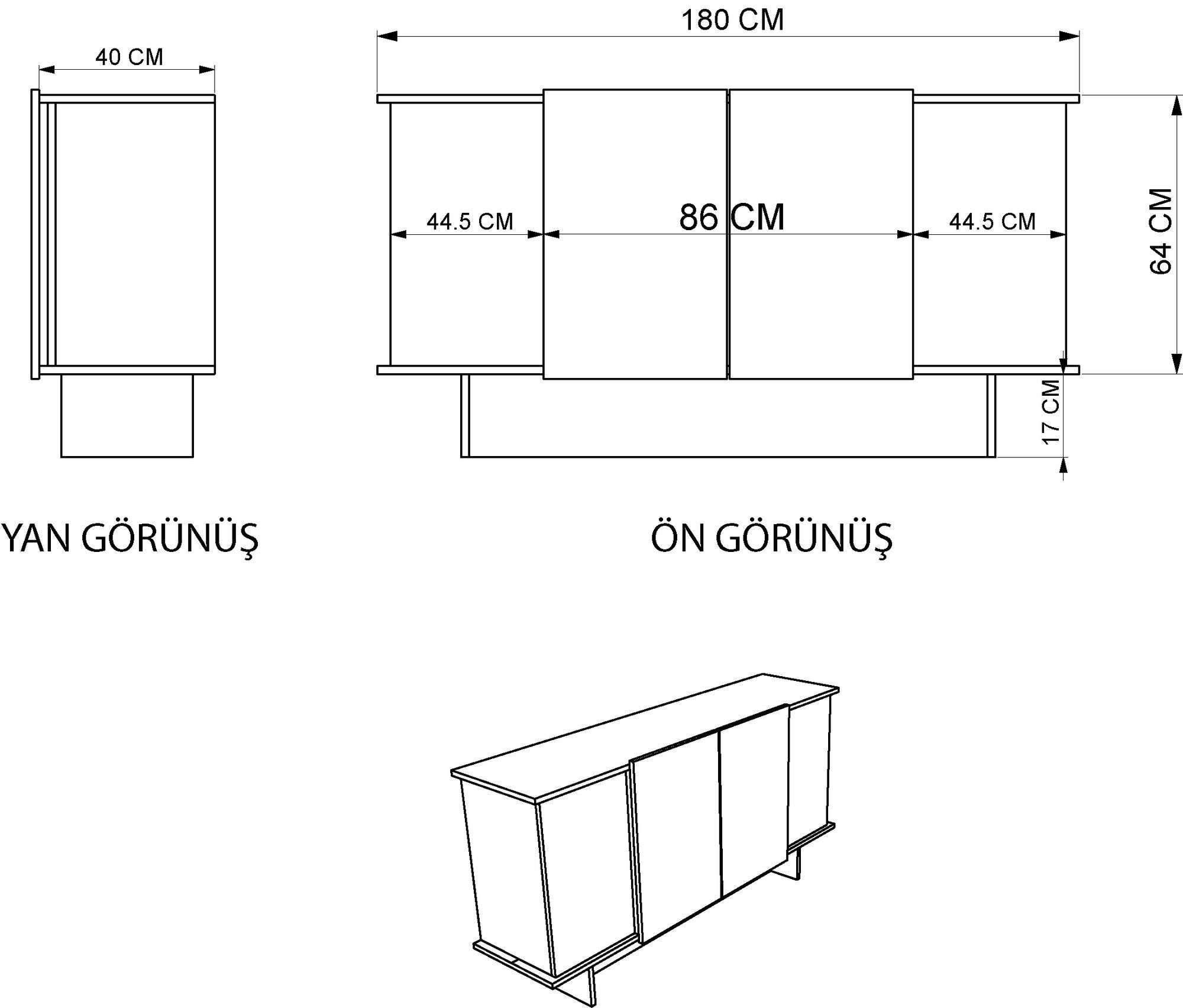 Erleben Sie das elegante Diana High-Sideboard in Sand und Walnuss von Hanah Home – die perfekte Kombination aus modernem Stil und praktischem Stauraum.