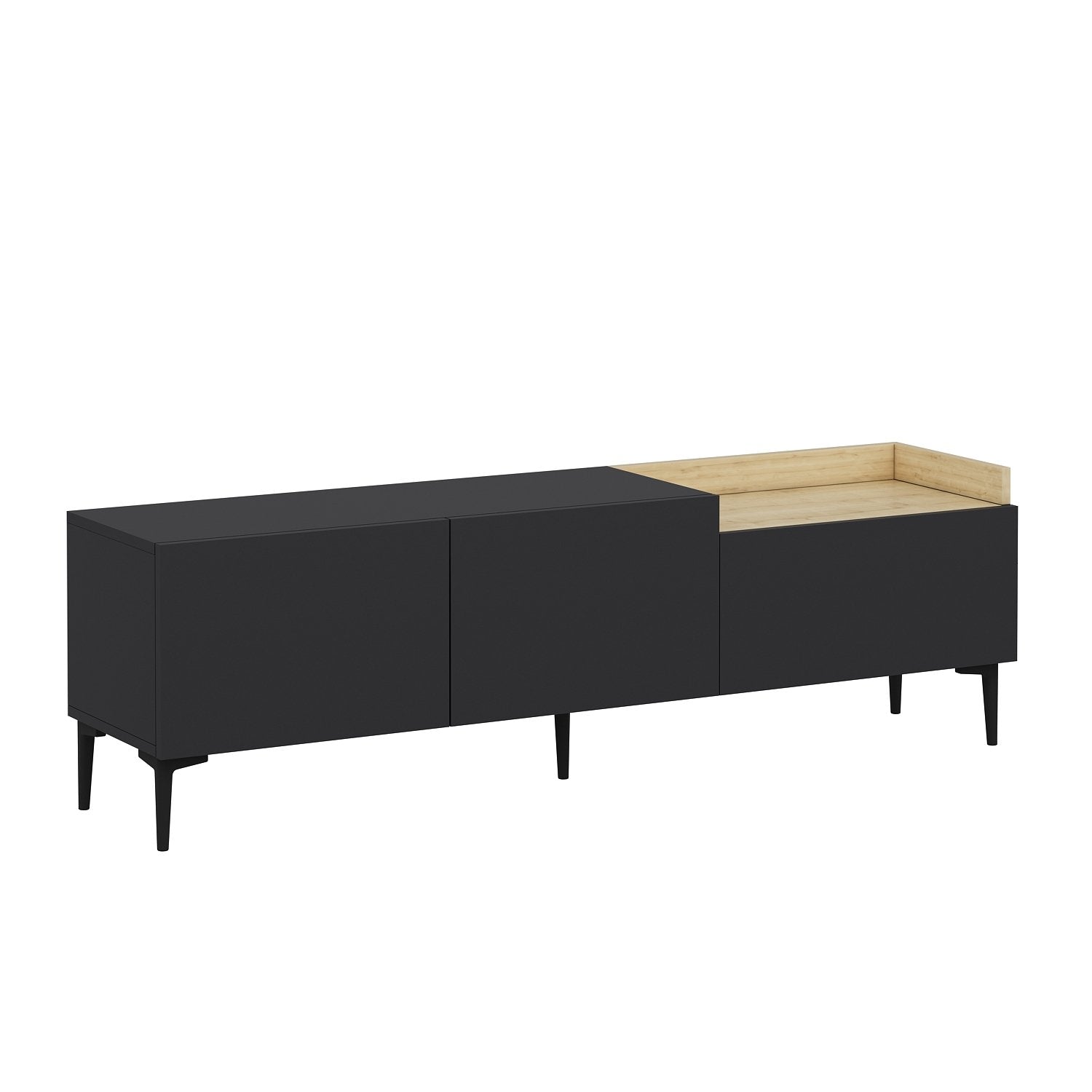 Mia - Anthracite in Anthrazit präsentiert im Onlineshop von KAQTU Design AG. Sideboard ist von Hanah Home
