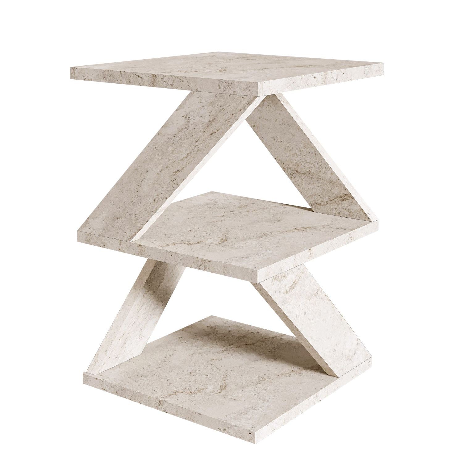 Albeni - Travertine in Travertin präsentiert im Onlineshop von KAQTU Design AG. Beistelltisch ist von Hanah Home