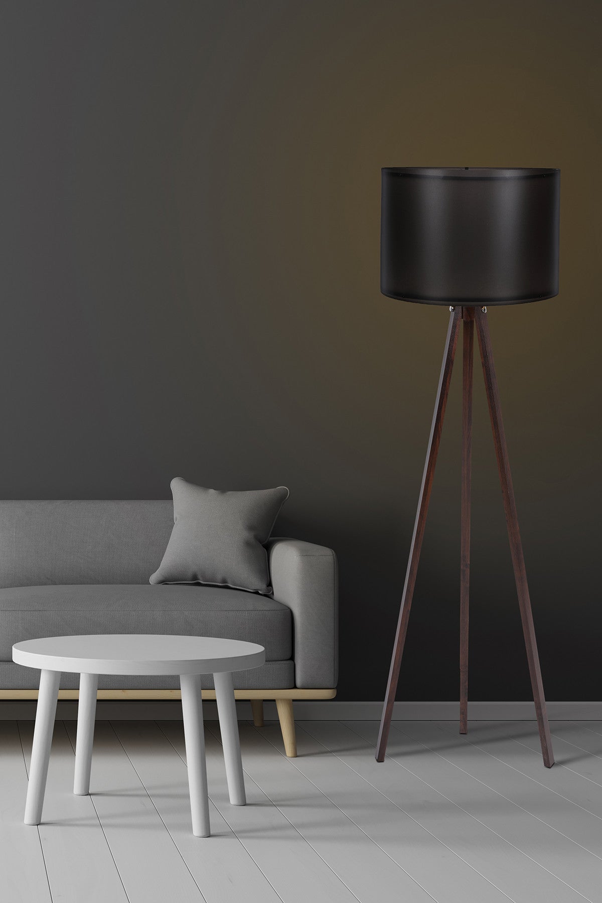 104 Stehleuchte - Schwarznuss in Schwarznuss präsentiert im Onlineshop von KAQTU Design AG. Stehleuchte ist von Opviq
