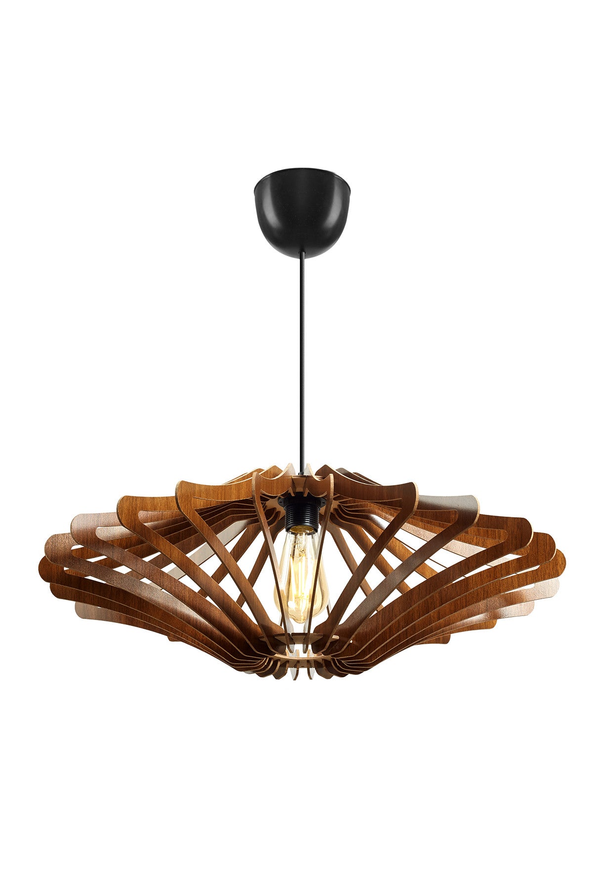 171 Pendellampe - Walnuss in Walnuss präsentiert im Onlineshop von KAQTU Design AG. Pendelleuchte ist von Opviq