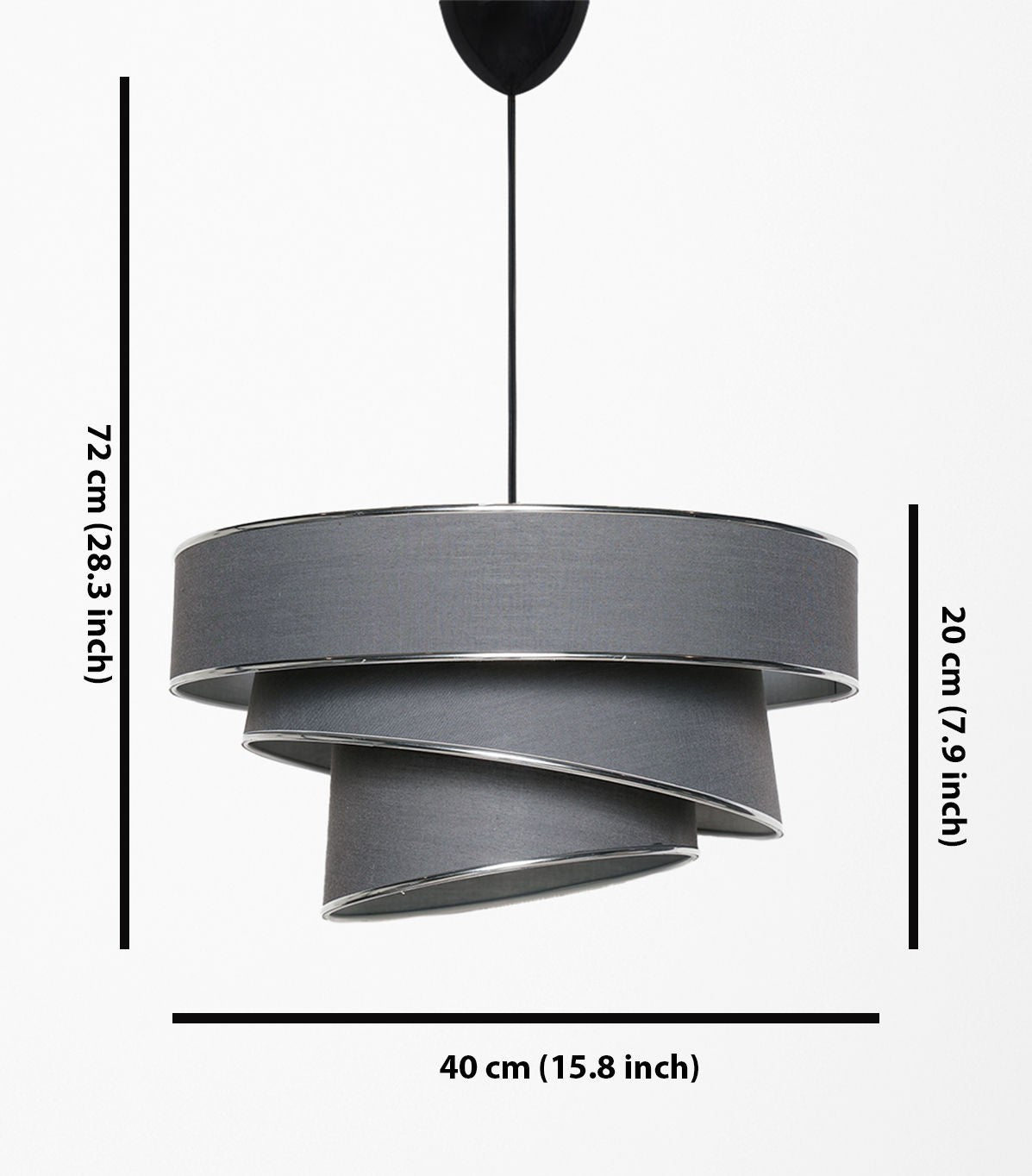 Couper Pendellampe - Anthrazit Silber in Anthrazit Silber präsentiert im Onlineshop von KAQTU Design AG. Pendelleuchte ist von Opviq