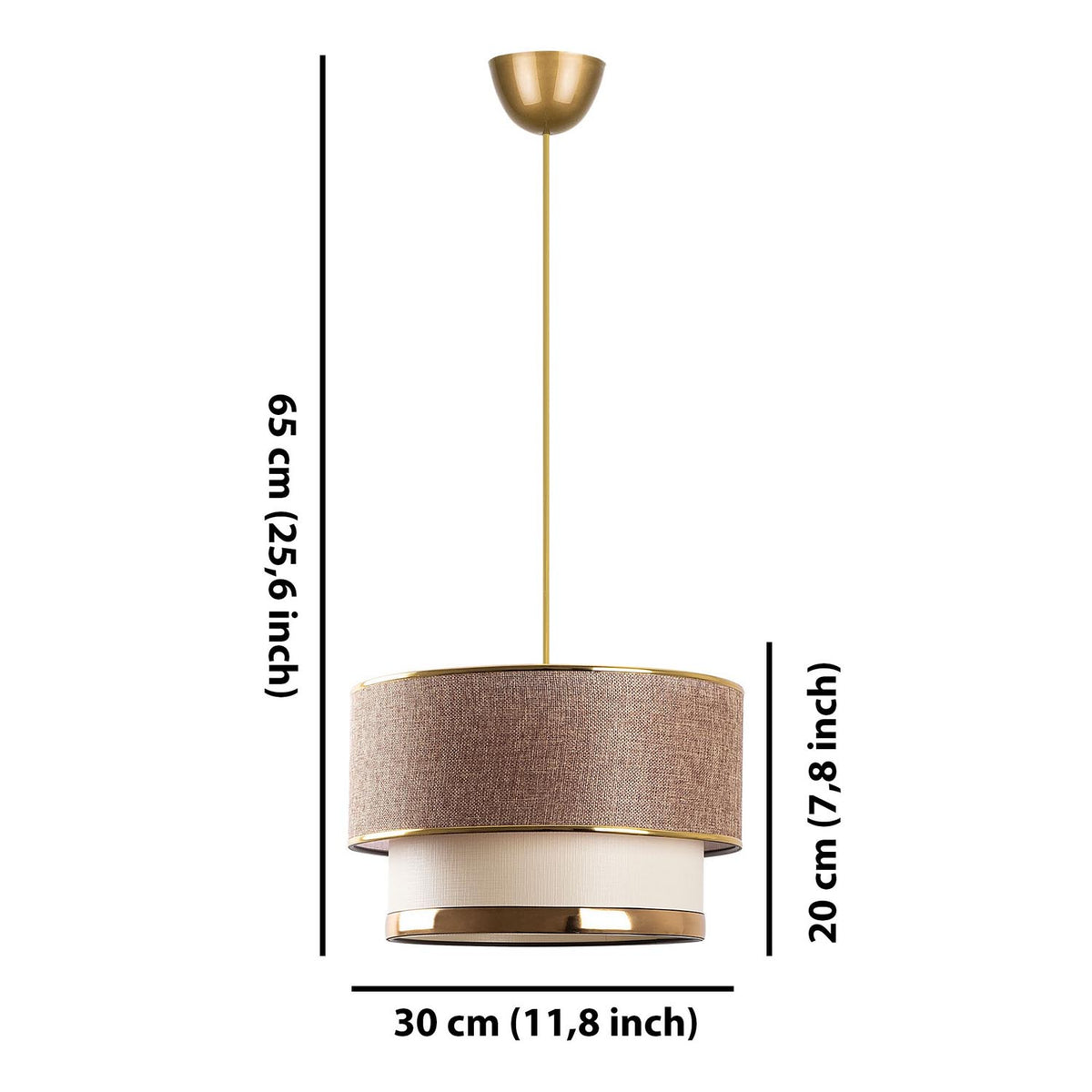 Cake Pendellampe - Beige Gold in Beige Gold präsentiert im Onlineshop von KAQTU Design AG. Pendelleuchte ist von Opviq