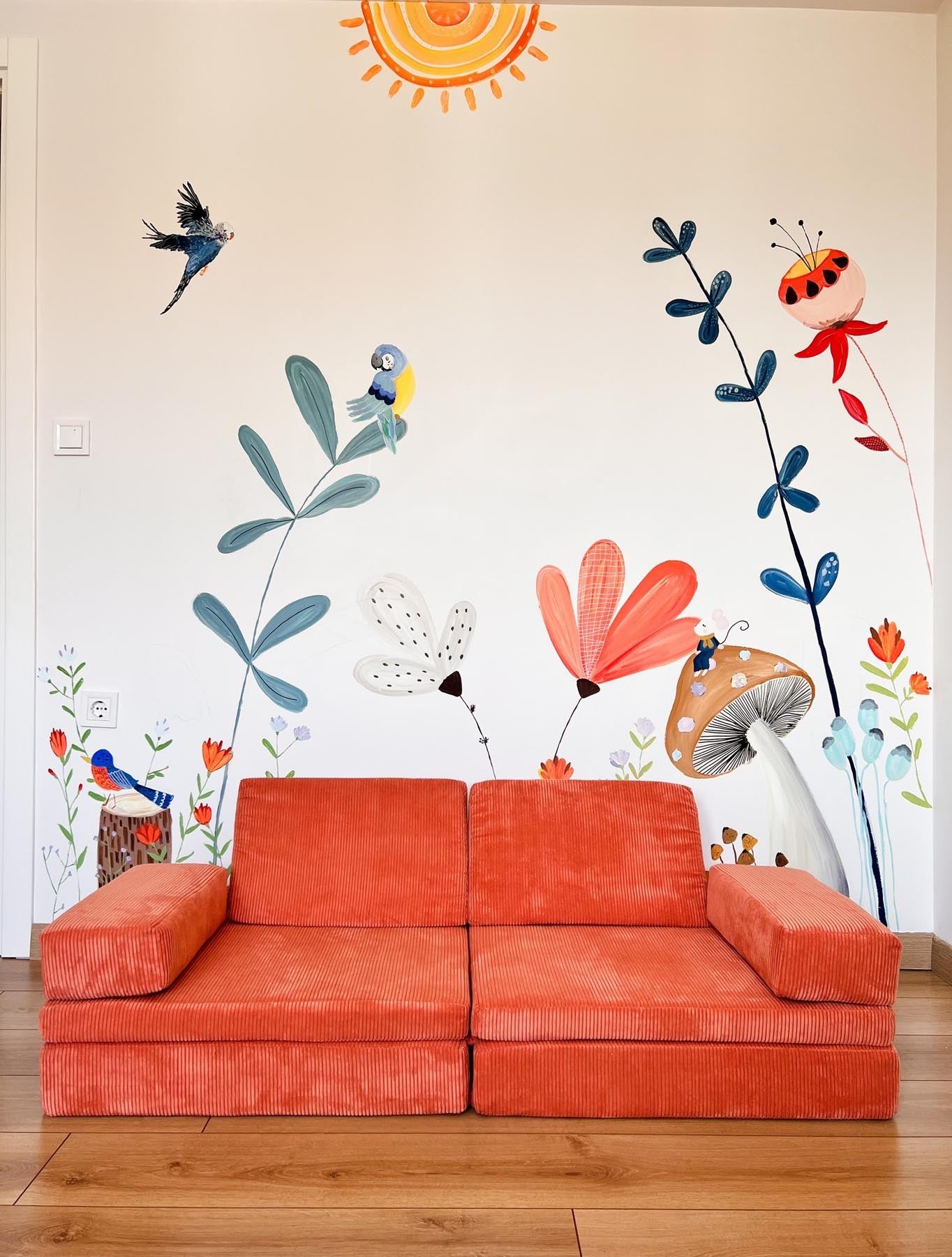 Erleben Sie das Puzzle Bettsofa in leuchtendem Orange von Atelier Del Sofa – die perfekte Kombination aus Komfort und modernem Design für Ihr Zuhause!