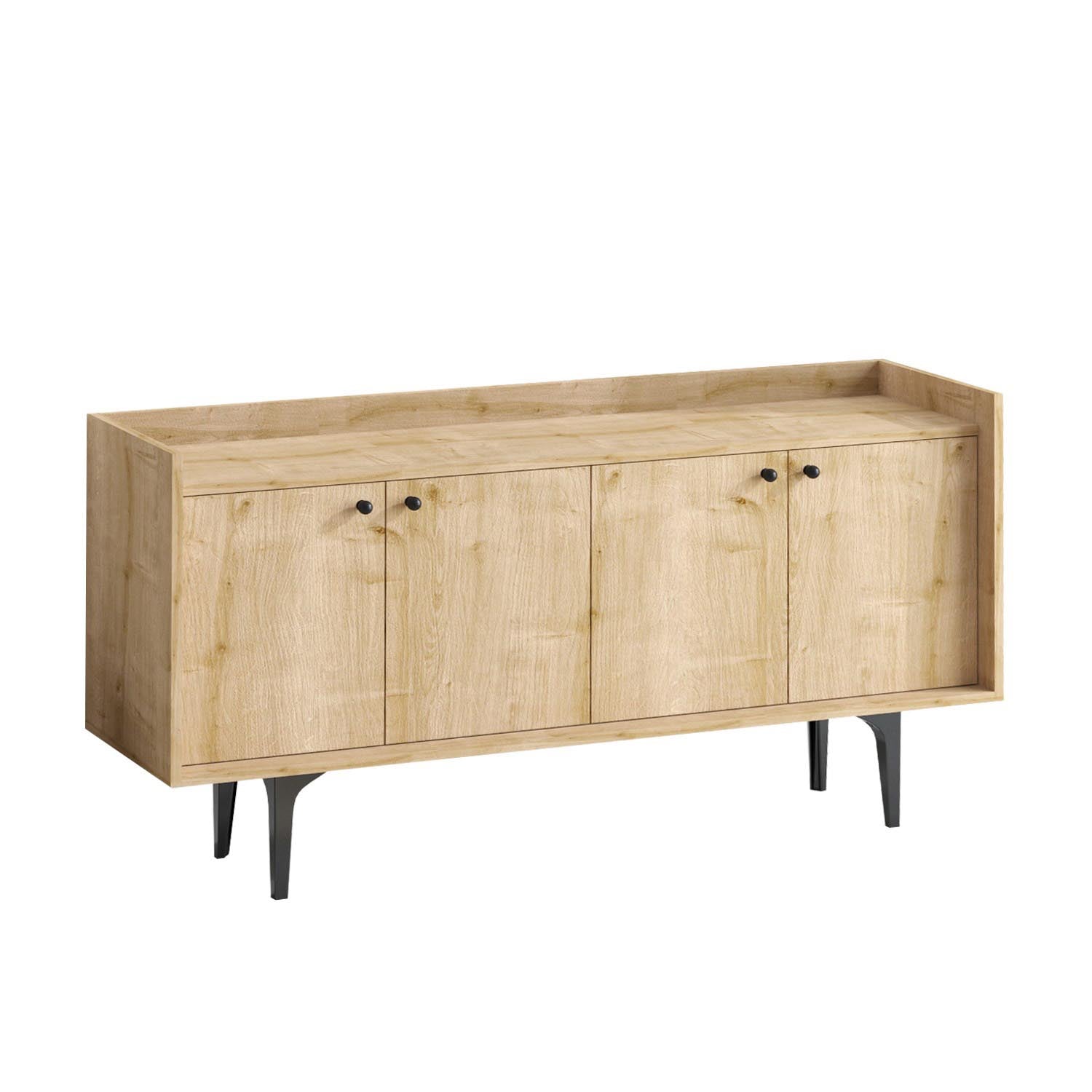 Verleihen Sie Ihrem Zuhause mit dem Navi High-Sideboard in Saphir-Eiche von Hanah Home Eleganz und Stil. Ideal für jeden Raum!