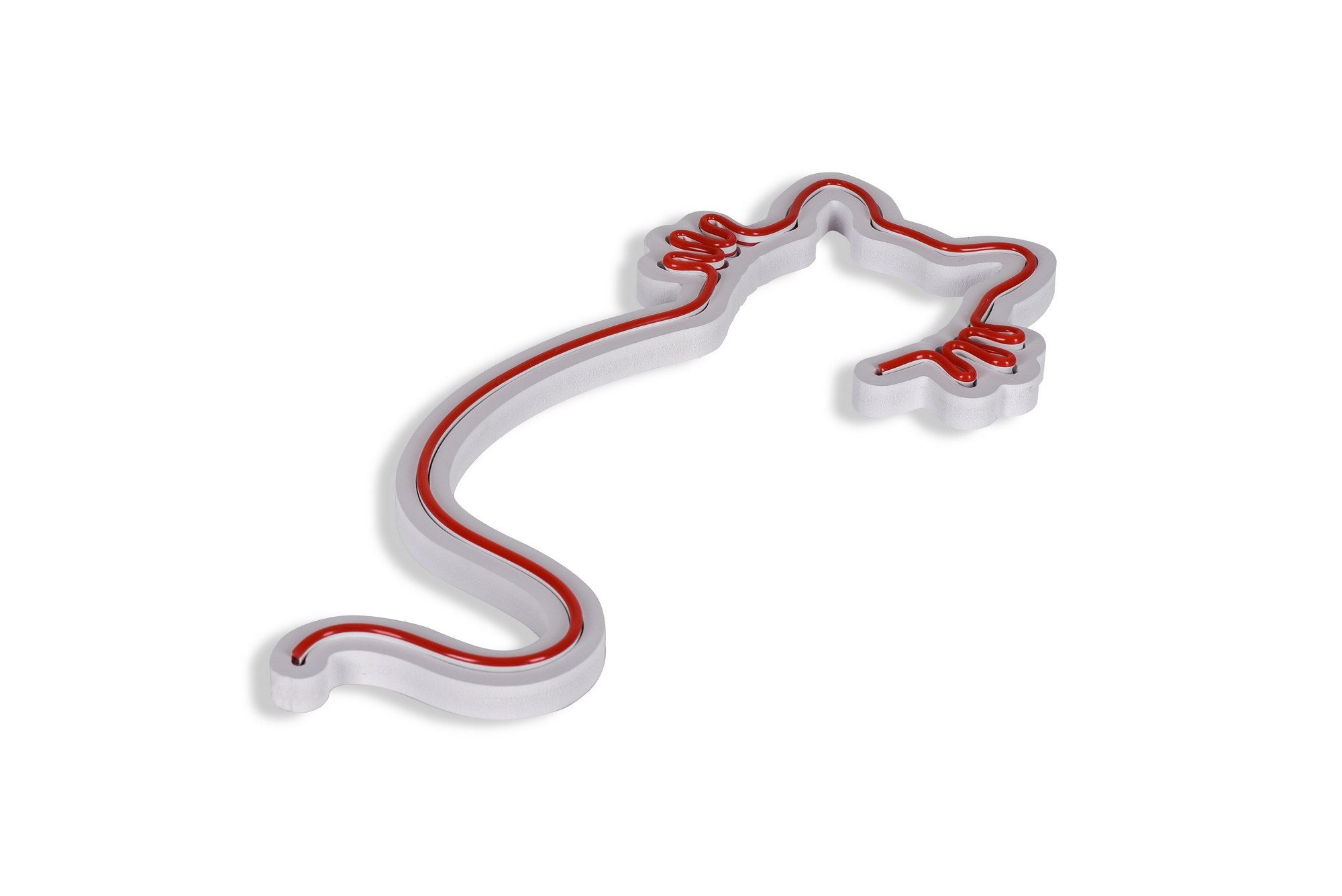 Verleihen Sie Ihrem Raum mit der Cat Wandleuchte in Rot von Wallity einen einzigartigen Lichtzauber. Diese flexible LED-Beleuchtung schafft beeindruckende Designs und eine einladende Stimmung.