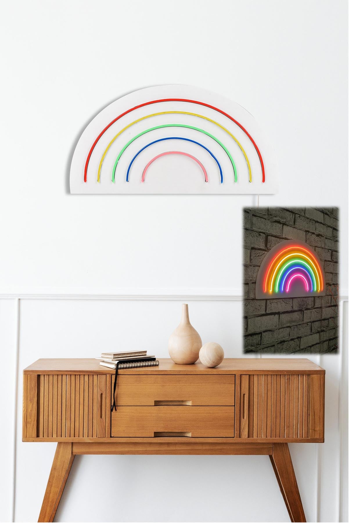 Entdecken Sie die Rainbow Wandleuchte von Wallity! Diese mehrfarbige LED-Beleuchtung verwandelt jeden Raum in ein farbenfrohes Erlebnis und sorgt für eine magische Atmosphäre.