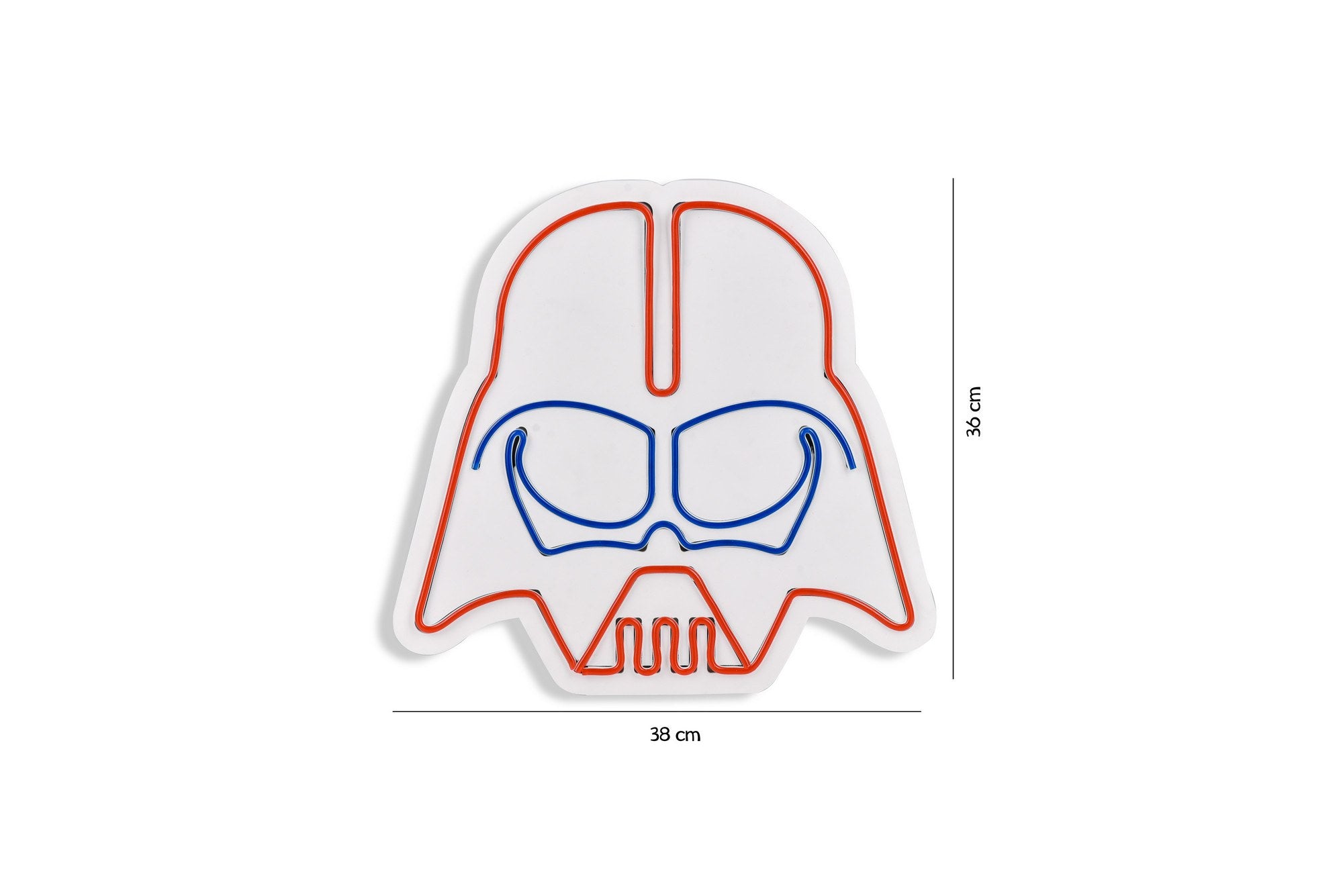 Entdecken Sie die Darth Vader Wandleuchte in Rot und Blau von Wallity – die perfekte LED-Beleuchtung für ein faszinierendes Ambiente in jedem Raum!