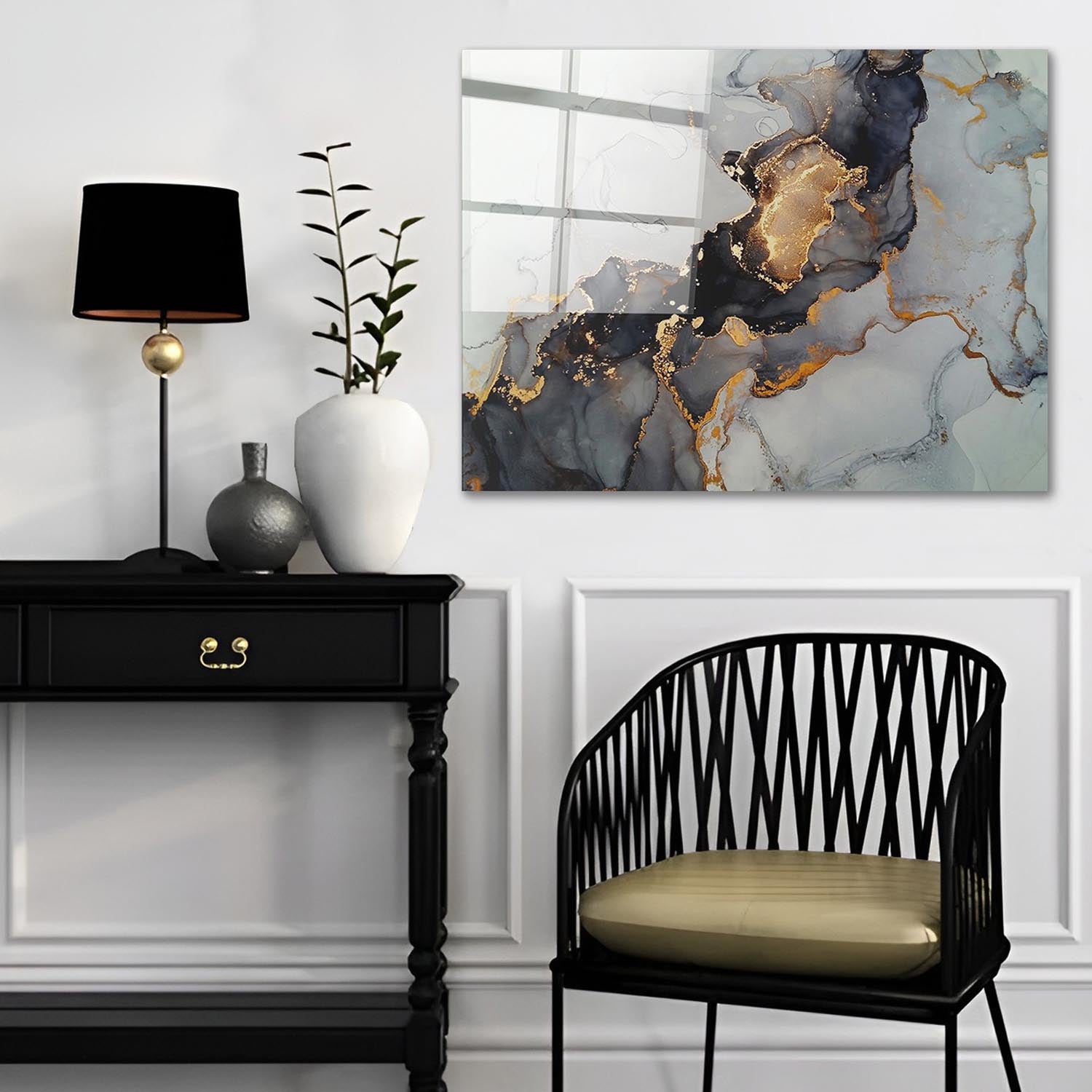 Entdecken Sie das mehrfarbige Kunstwerk CAM1471082564 von Wallity. Ein elegantes, gehärtetes Glasbild, das jeden Raum verzaubert.