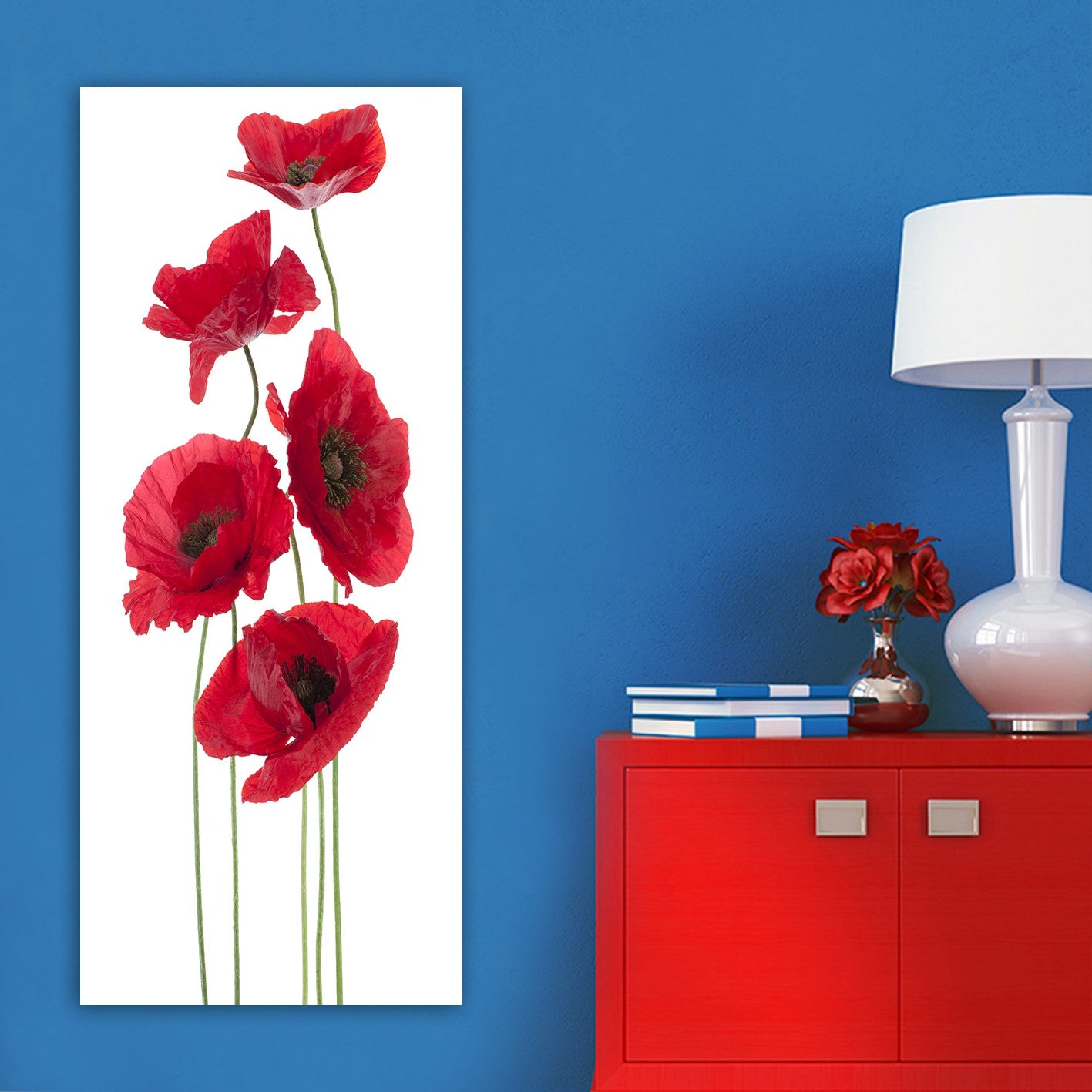 Entdecken Sie das mehrfarbige Leinwandbild DKY128322_50120 von Wallity. Ein Kunstwerk, das Ihrem Raum Eleganz und Lebendigkeit verleiht.