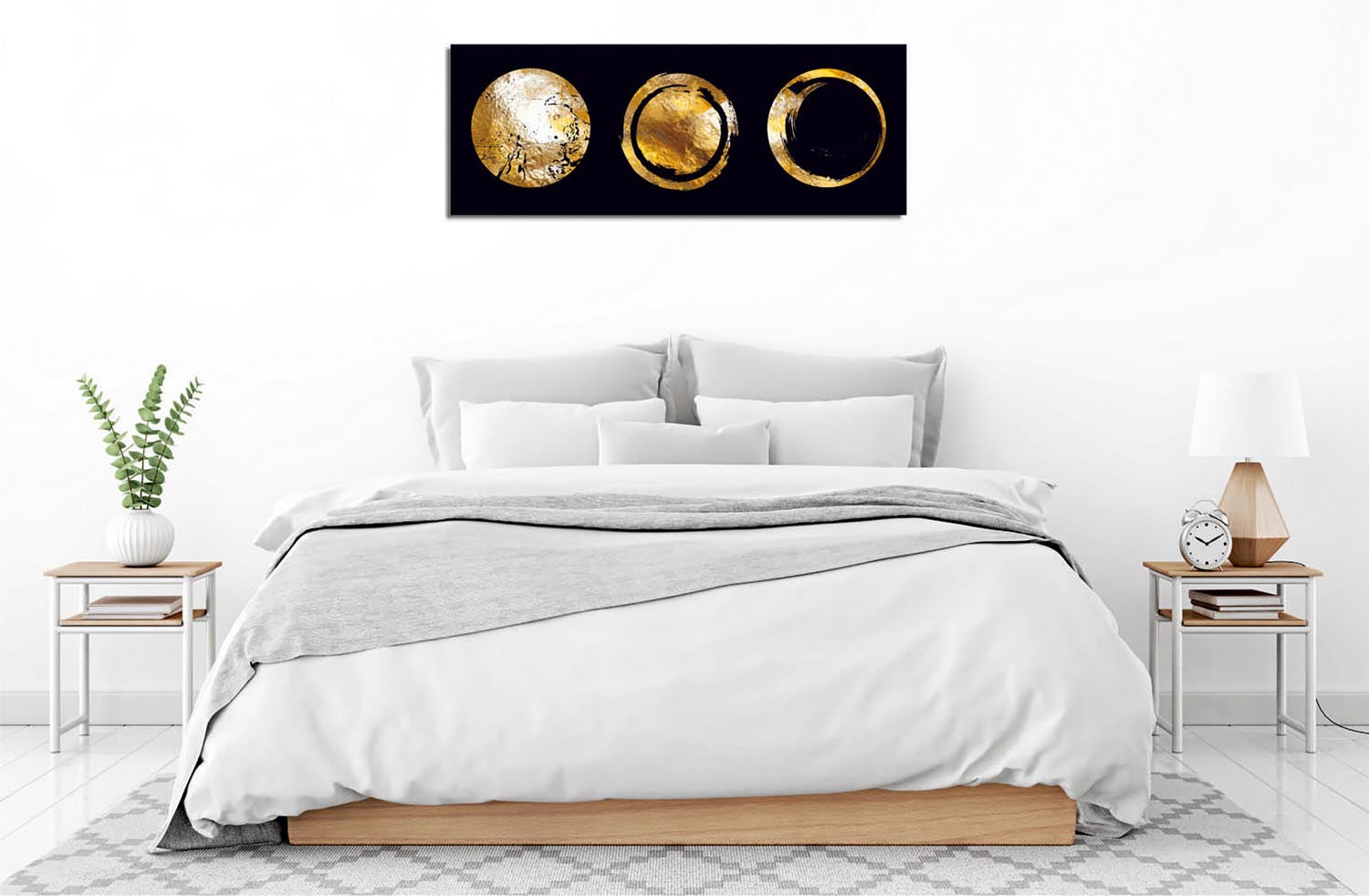 Verleihen Sie Ihrem Raum mit dem mehrfarbigen Leinwandgemälde PC297 von Wallity eine geheimnisvolle Atmosphäre und inspirierende Eleganz.