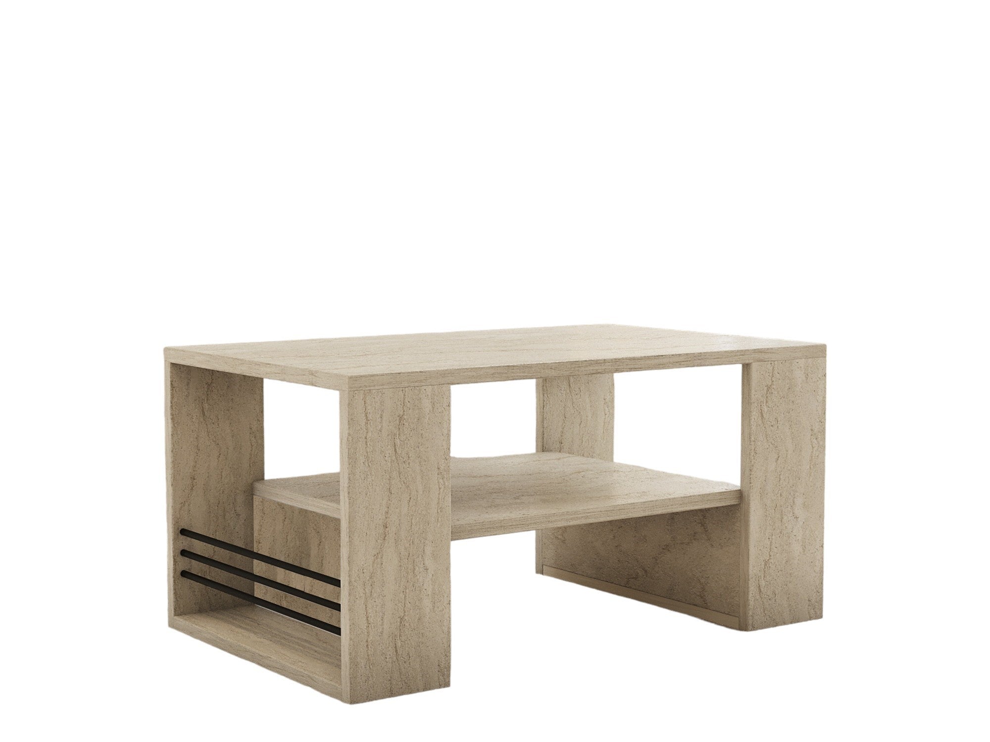 Iris - Travertine in Travertin präsentiert im Onlineshop von KAQTU Design AG. Beistelltisch ist von Hanah Home