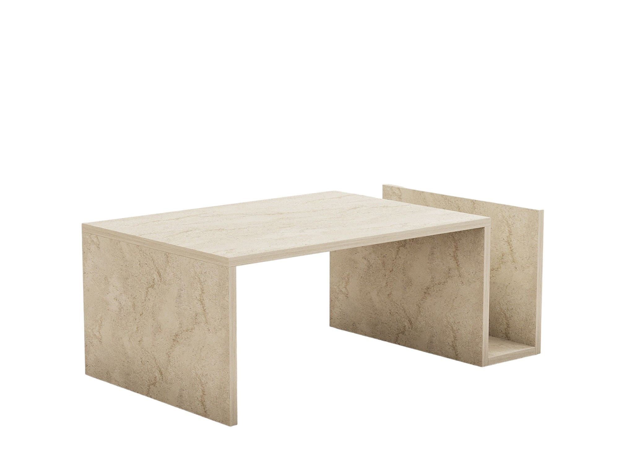 Memo - Travertine in Travertin präsentiert im Onlineshop von KAQTU Design AG. Beistelltisch ist von Hanah Home