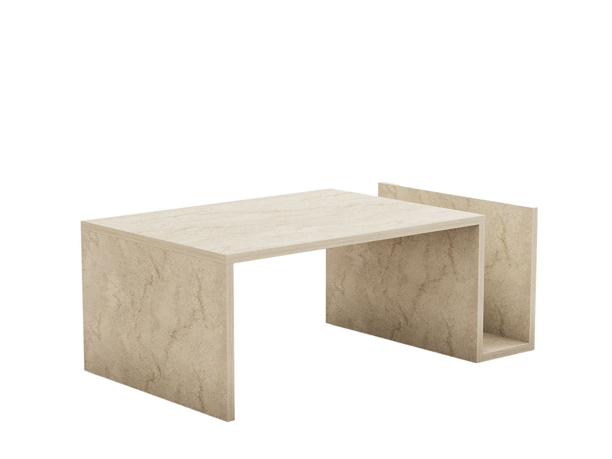 Memo Sofatisch - Travertin in Travertin präsentiert im Onlineshop von KAQTU Design AG. Couchtisch ist von Hanah Home