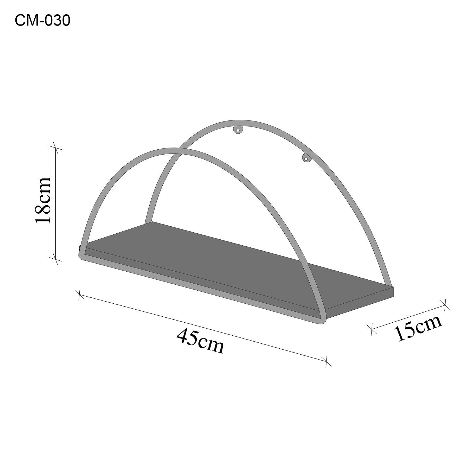 Verleihen Sie Ihrem Raum mit dem stilvollen Wandregal von Hanah Home in Gold und Braun einen Hauch von Eleganz. Hergestellt aus robustem Massivholz, bietet es sowohl Schönheit als auch Funktionalität.