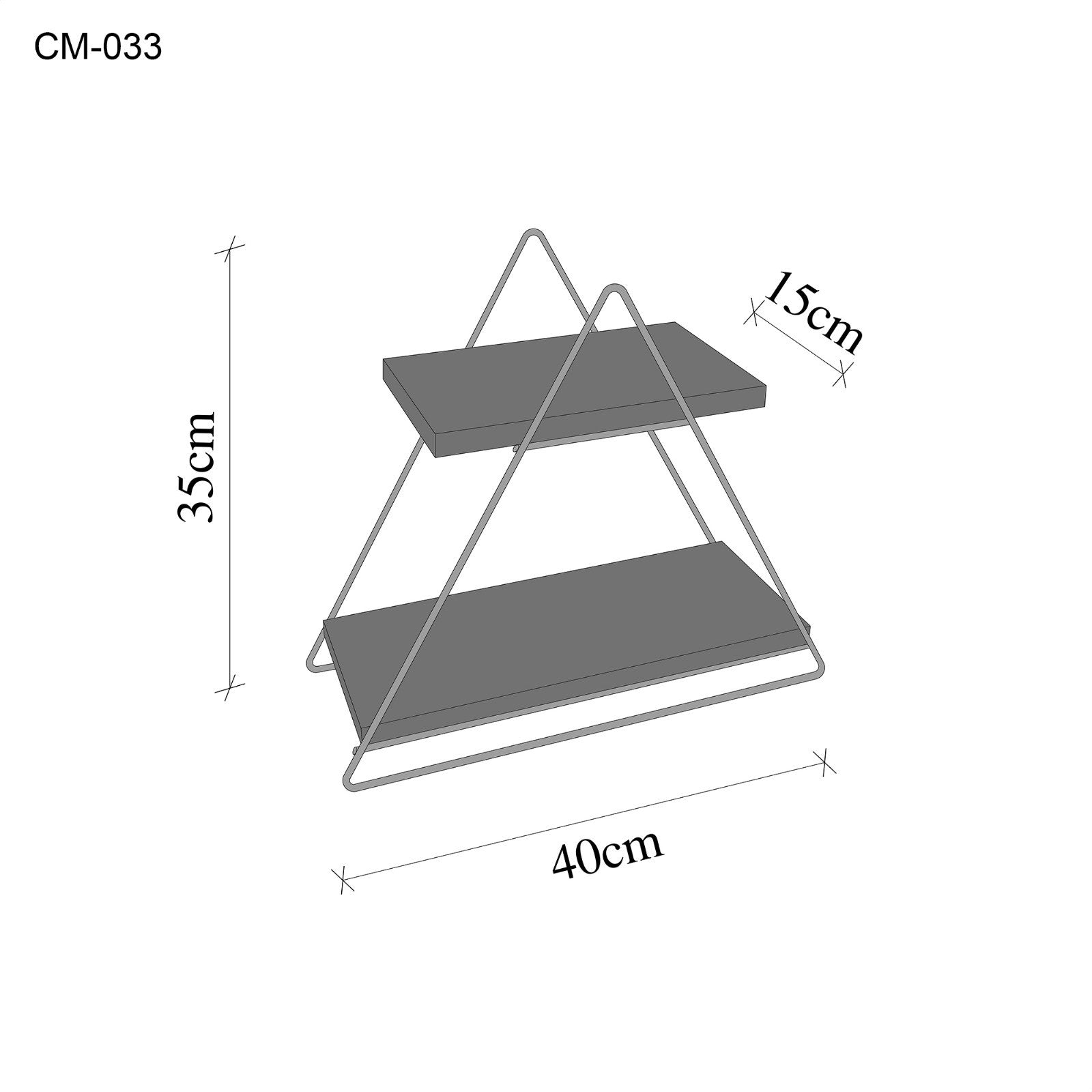 Verleihen Sie Ihrem Raum mit dem stilvollen Wandregal von Hanah Home aus Massivholz in Gold und Braun einen Hauch von Eleganz und Funktionalität.