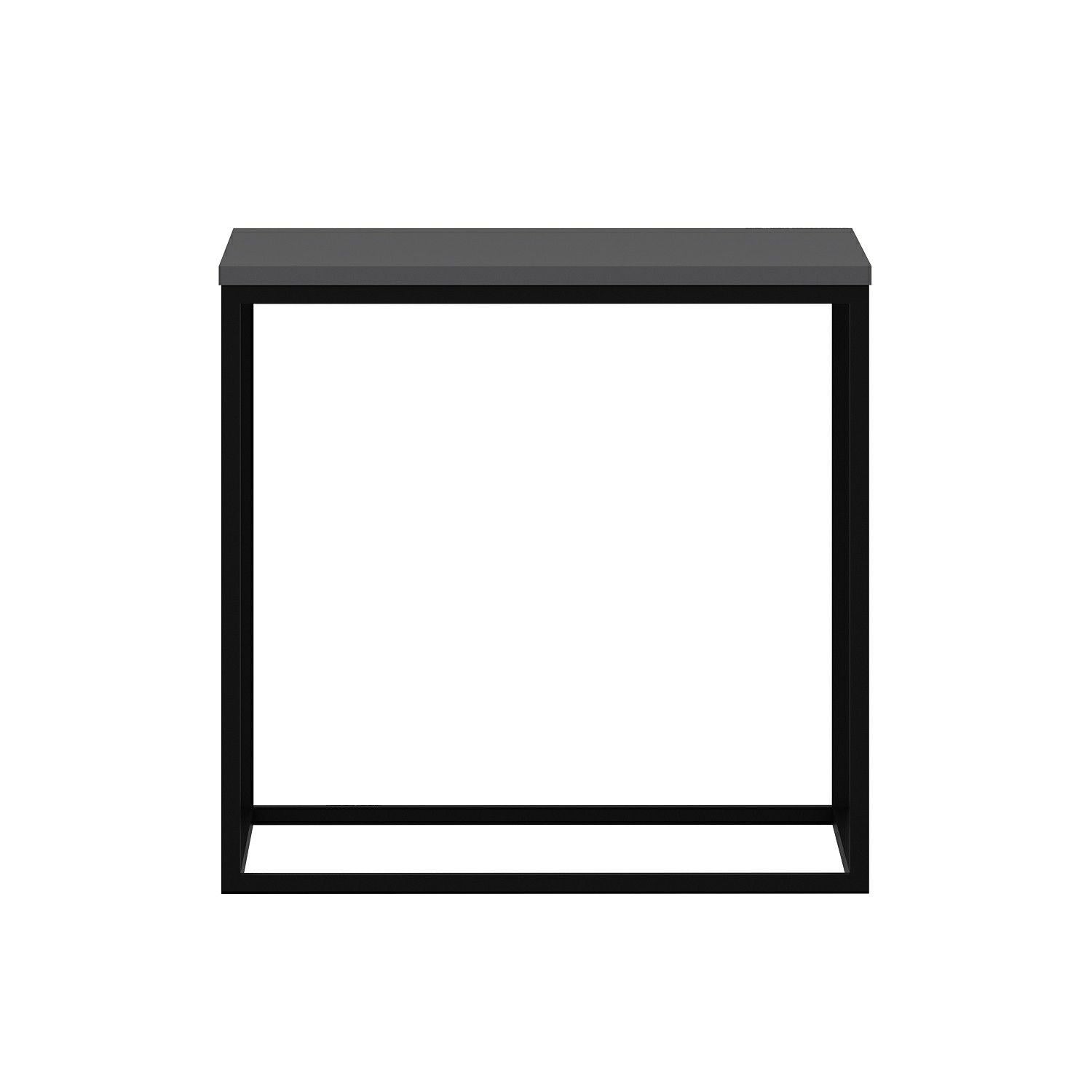 Entdecken Sie den Basak Sofatisch in modernem Anthrazit von Hanah Home – ein stilvolles Möbelstück, das Eleganz und Funktionalität vereint.