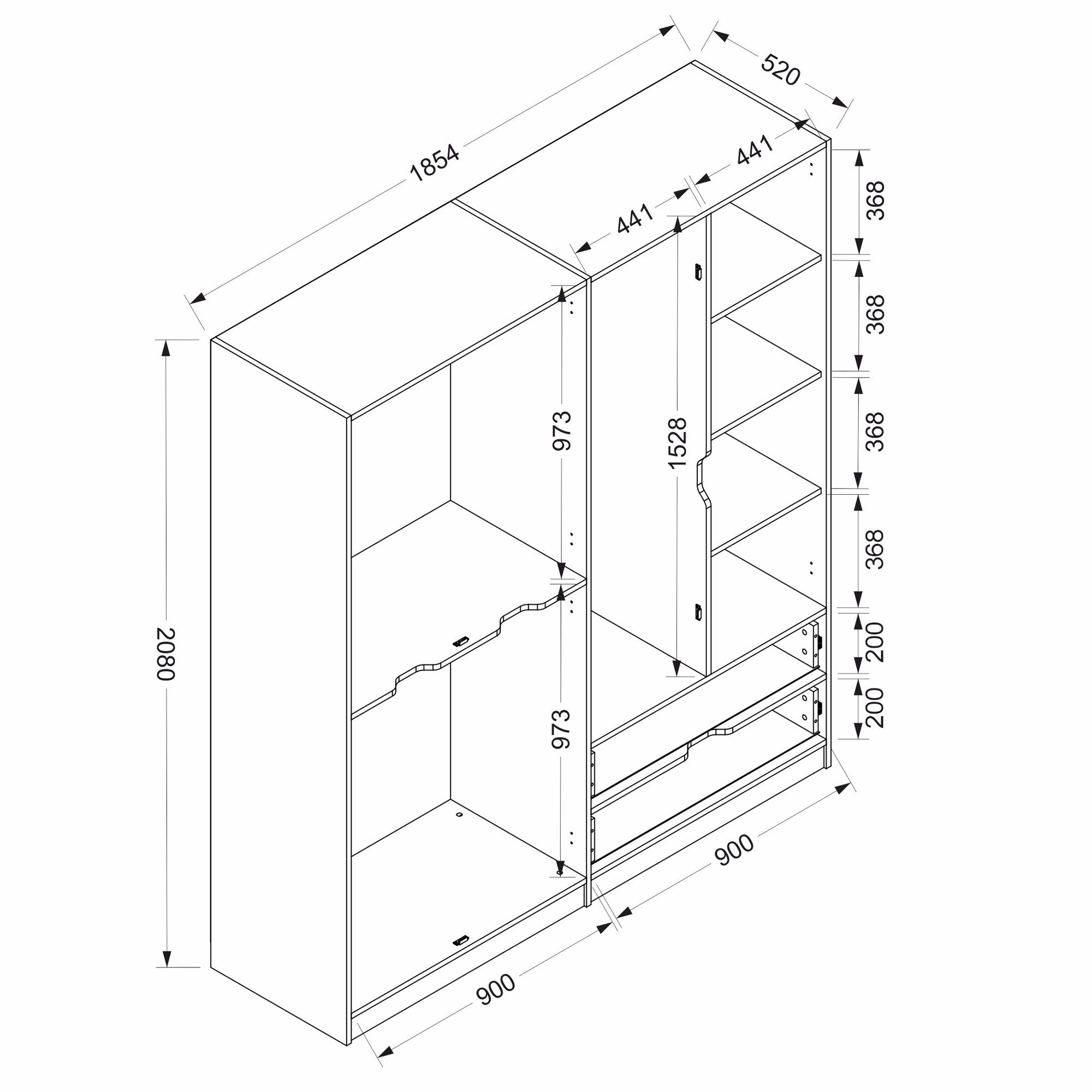 Entdecken Sie die Elina Garderobe von Hanah Home in Dore – stilvoll, geräumig und ideal für eine ordentliche Raumgestaltung!