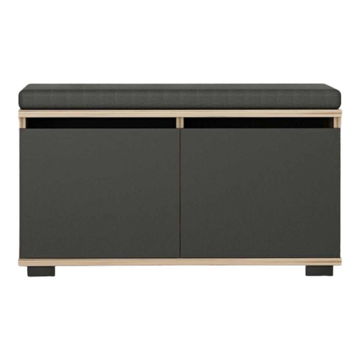 Drago Schuhschrank - Walnuss Schwarz in Walnuss Schwarz präsentiert im Onlineshop von KAQTU Design AG. Schuhbank ist von Hanah Home
