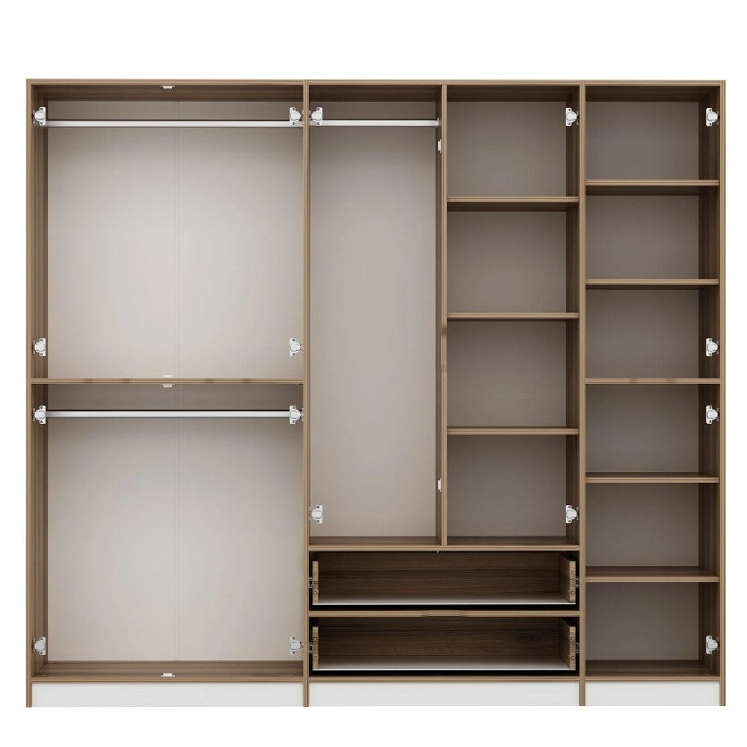 Entdecken Sie die elegante Elina Garderobe in Weiß von Hanah Home – die perfekte Lösung für stilvolle Ordnung und maximalen Stauraum!