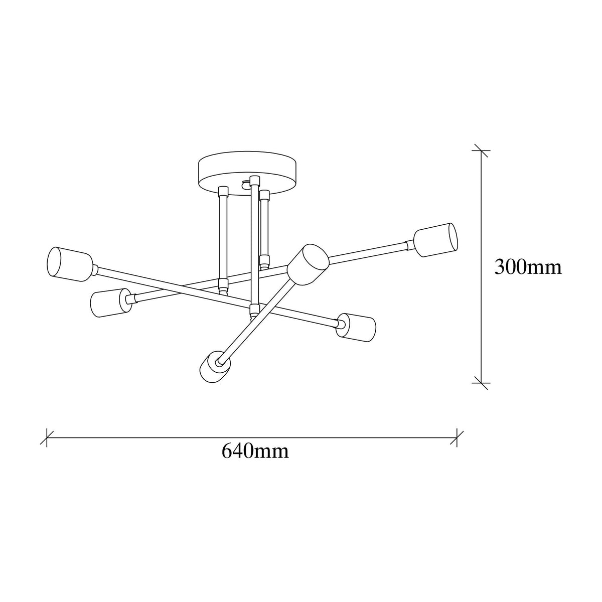 Flower Deckenlampe - Schwarz in Schwarz präsentiert im Onlineshop von KAQTU Design AG. Deckenleuchte ist von Opviq