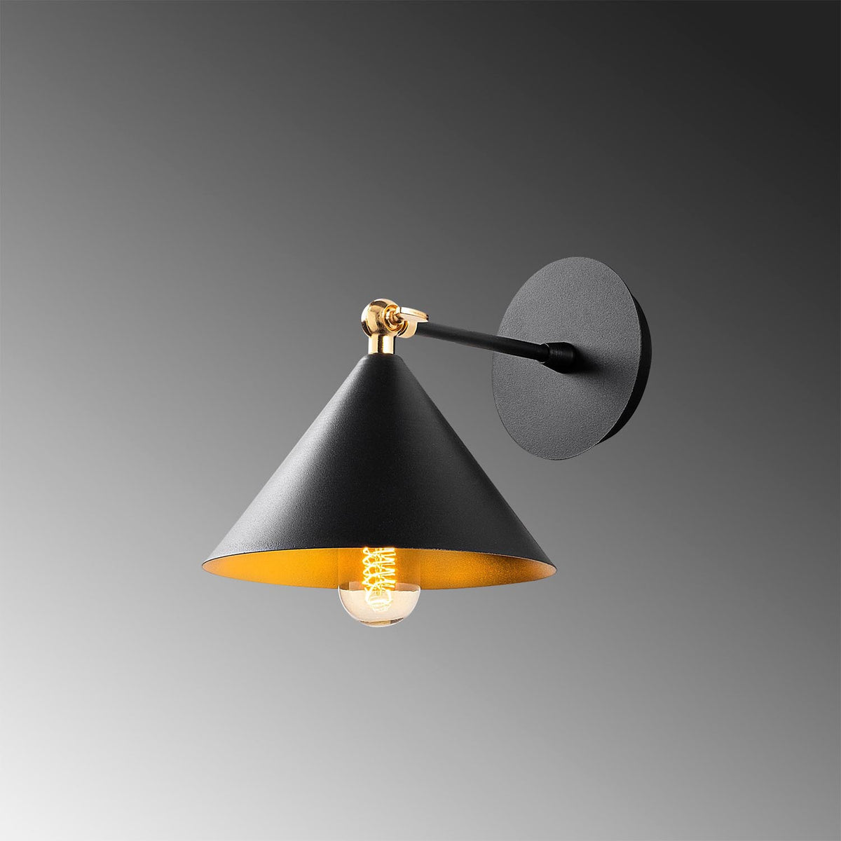 Berceste Wandleuchte - Schwarz in Schwarz präsentiert im Onlineshop von KAQTU Design AG. Wandleuchte ist von Opviq