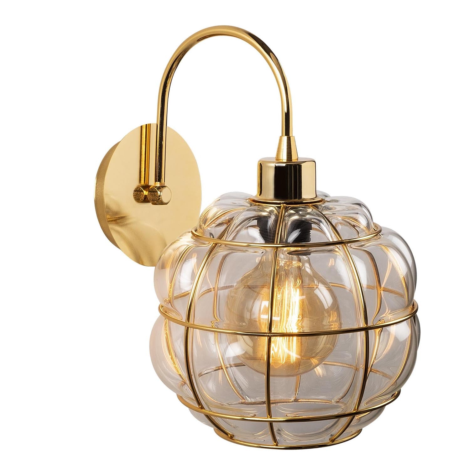 Safderun - 402-A in Gold präsentiert im Onlineshop von KAQTU Design AG. Wandleuchte ist von Opviq