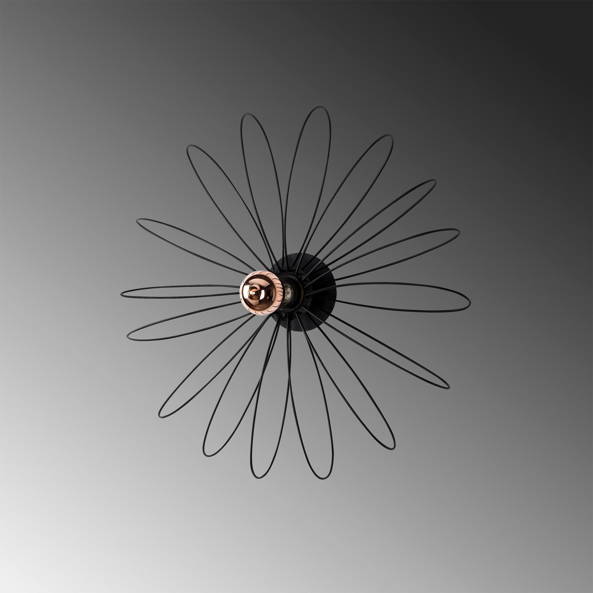 Verleihen Sie Ihrem Zuhause mit der eleganten schwarzen Blumen-Wandleuchte von Opviq einen Hauch von Raffinesse und schaffen Sie eine bezaubernde Atmosphäre.