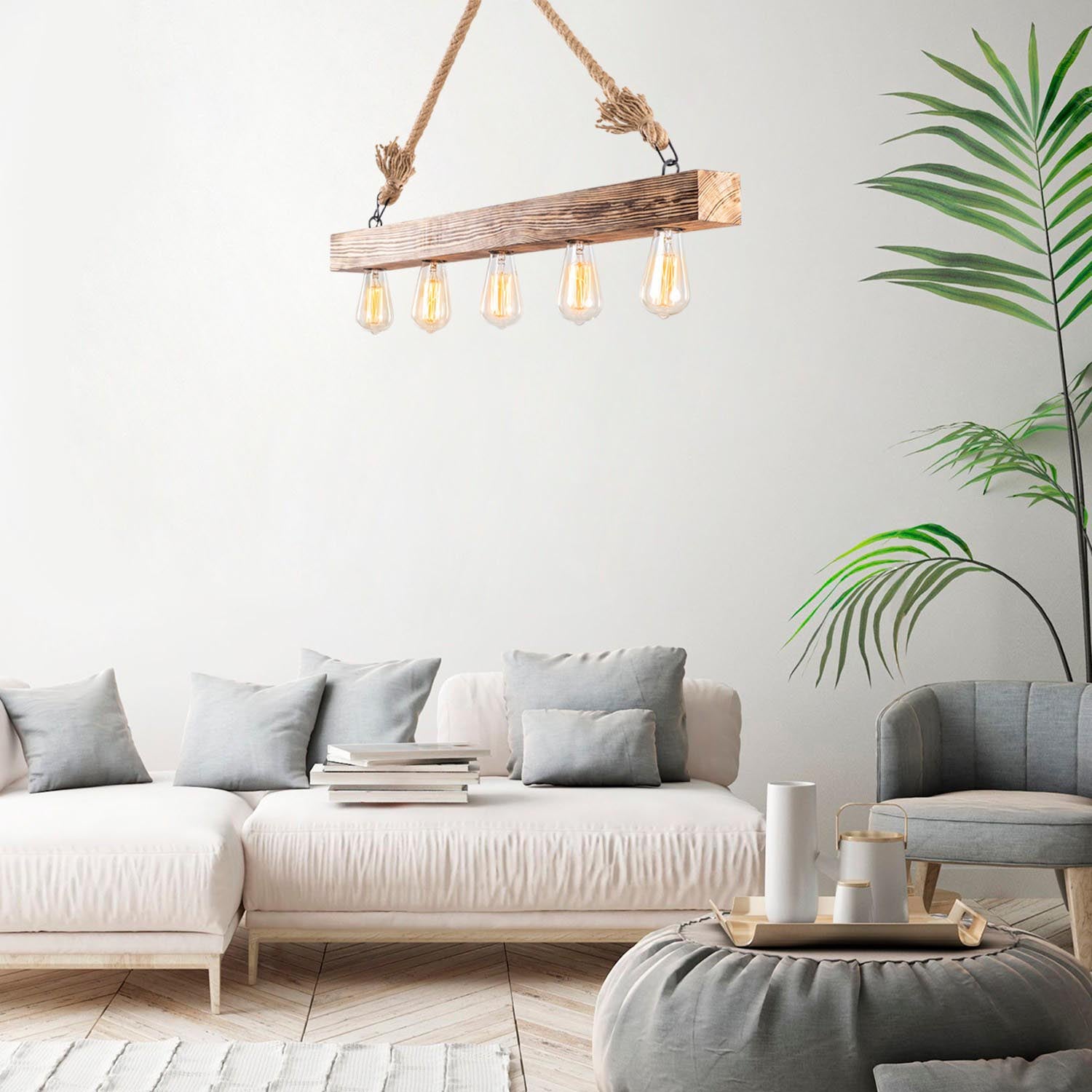 Entdecken Sie die Erebos Pendelleuchte aus Holz von Opviq – ein eleganter Kronleuchter, der jeden Raum mit natürlichem Charme und warmem Licht bereichert.