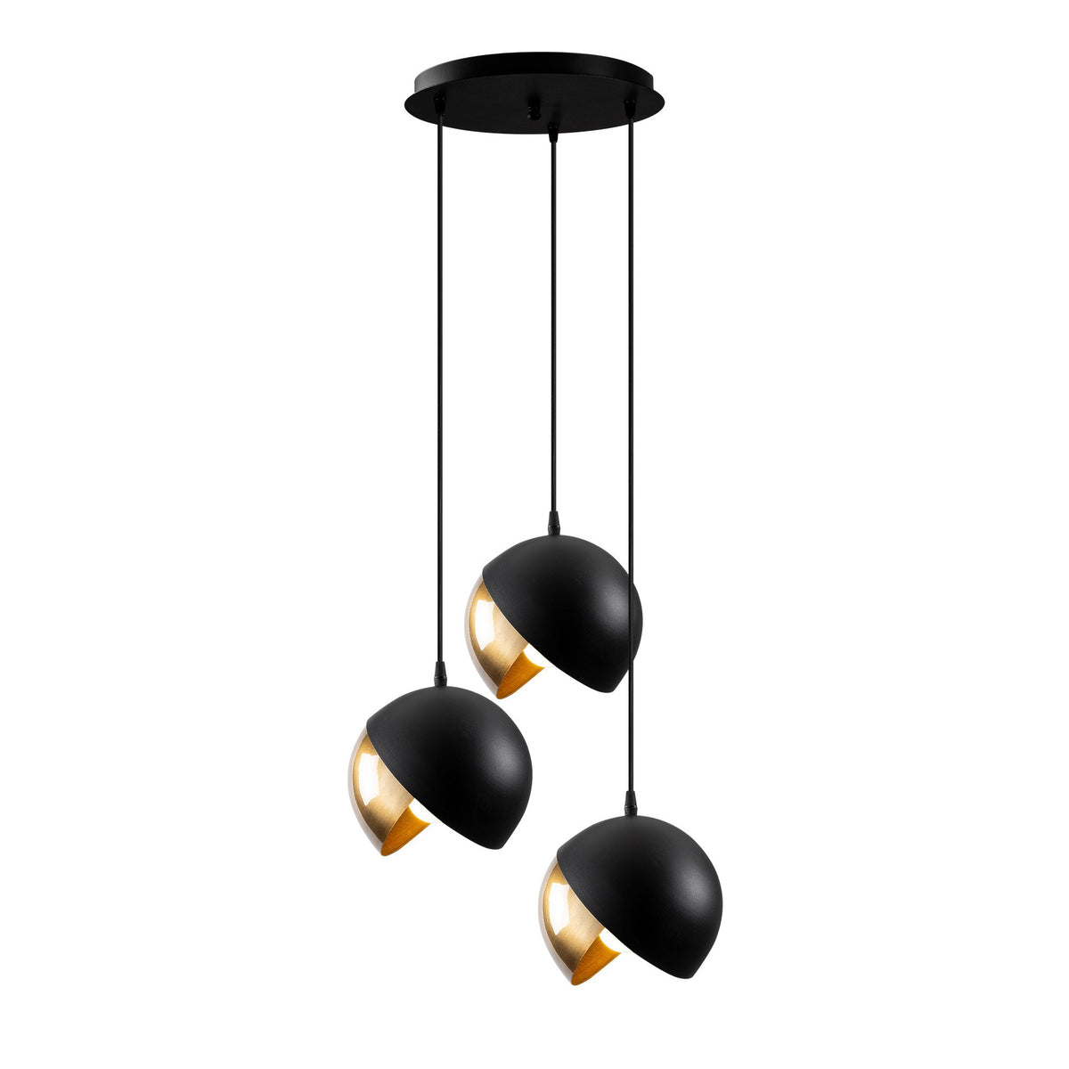 Berceste Pendellampe - Schwarz Gold in Schwarz Gold präsentiert im Onlineshop von KAQTU Design AG. Pendelleuchte ist von Opviq